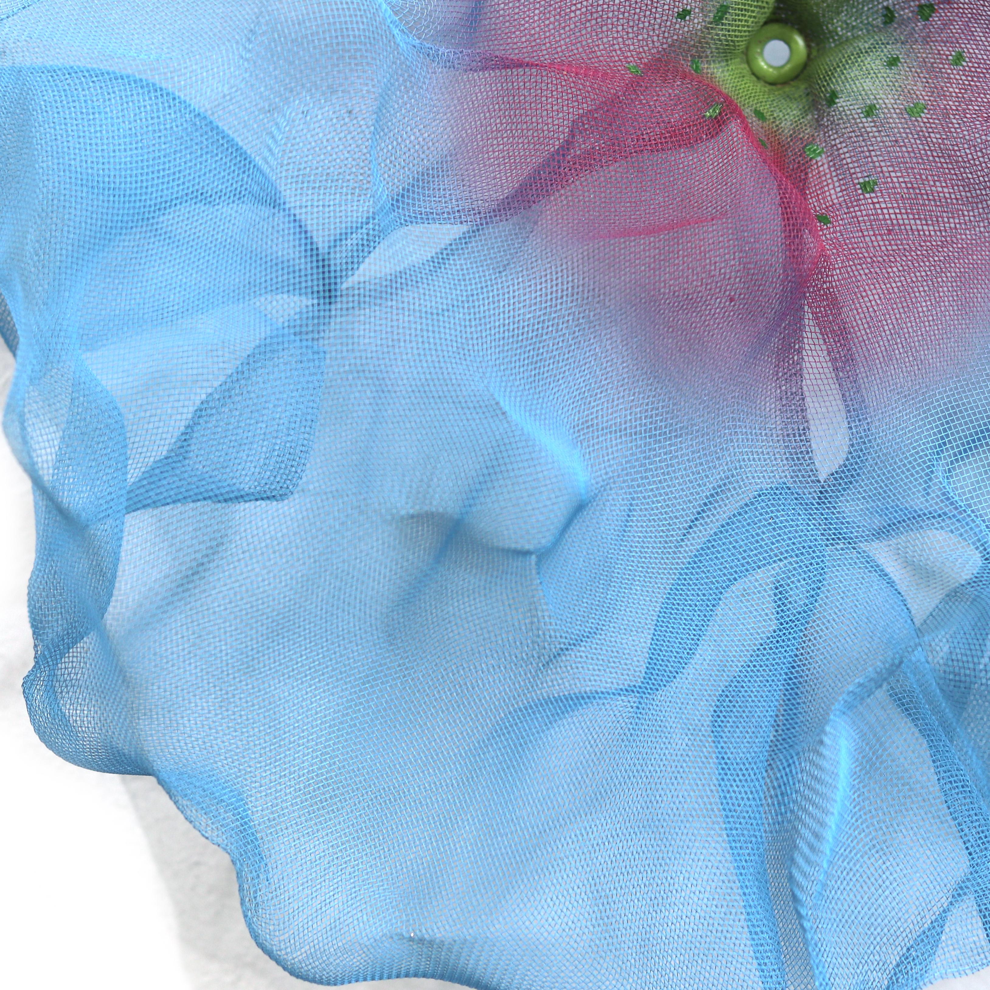 Cotton Candy Cumulus Berry Blue - Original Three-Dimensional Sculptural Wall Art For Sale 4