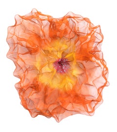 Cotton Candy Cumulus Citrine - Original Orange Three-Dimensional Wall Art