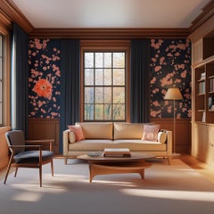 Cúmulo de algodón de azúcar naranja dorado - Arte de pared tridimensional abstracto y vibrante