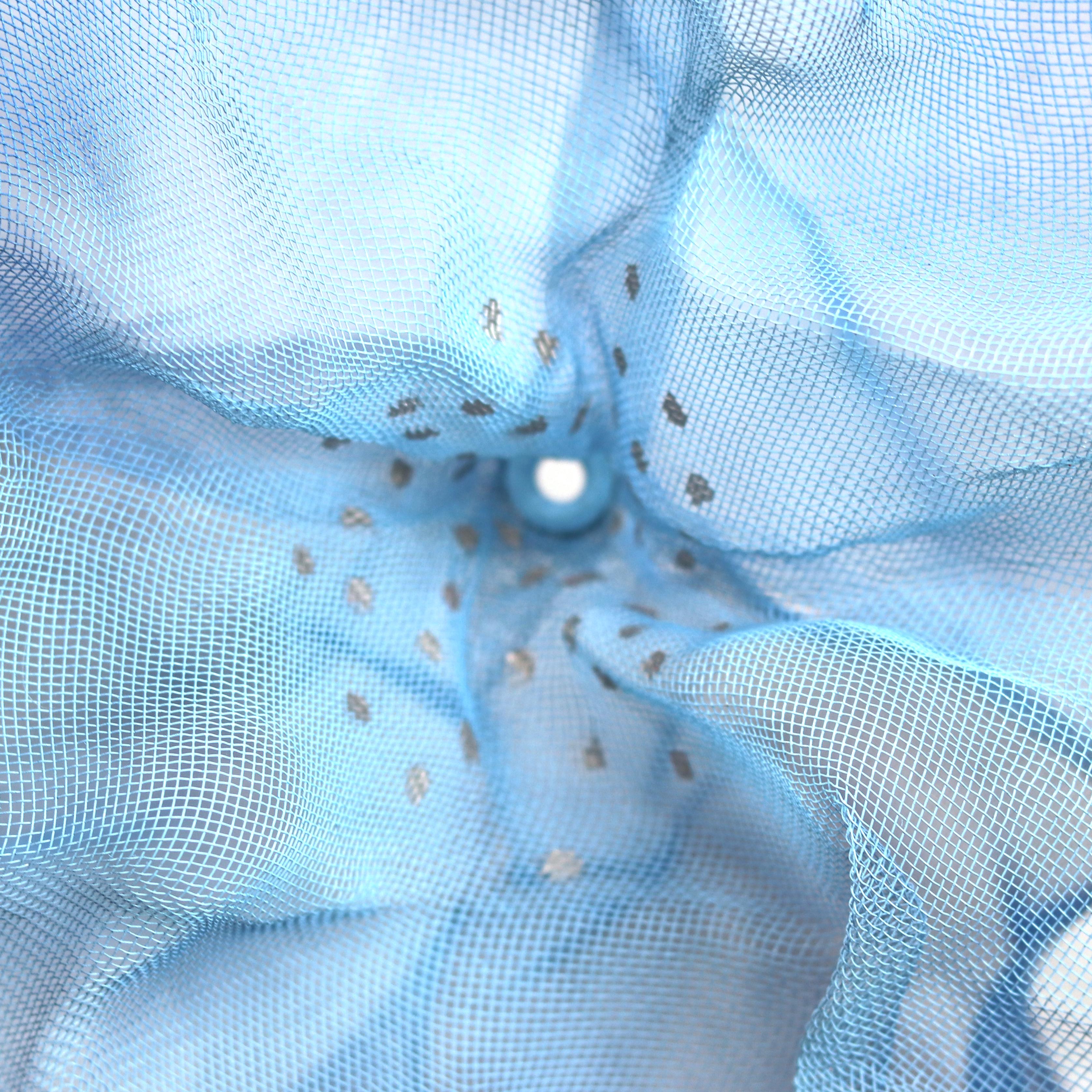 Cotton Candy Cumulus Gum Drop - Original Blue Three-Dimensional Wall Artwork - Contemporary Sculpture by Atticus Adams