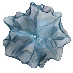 Cotton Candy Cumulus Navy Blue Gold - Abstract Three-Dimensional Wall Artwork