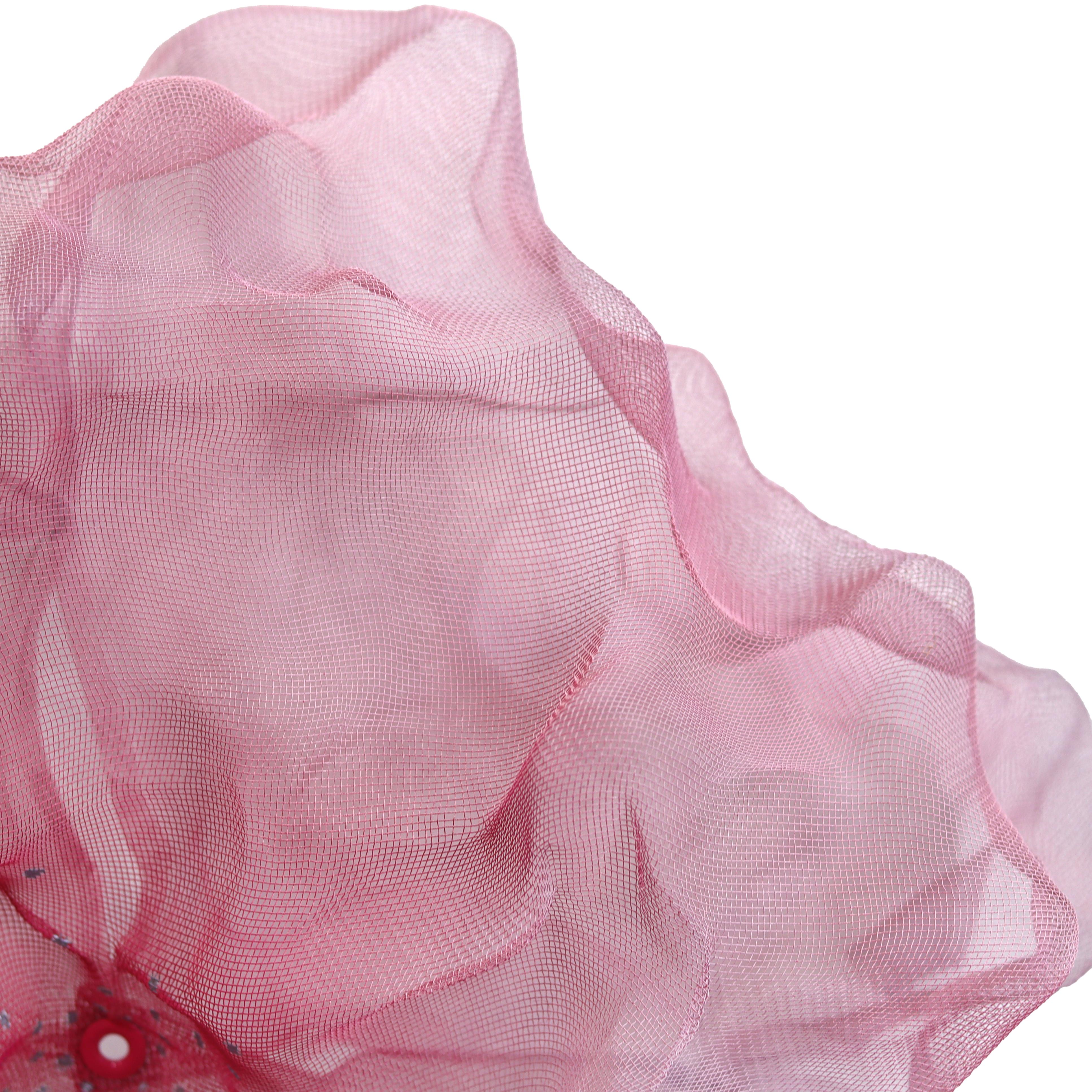Zuckerwatte Cumulus Pink Silver - Original Abstrakt Dreidimensionales Wandbild im Angebot 2