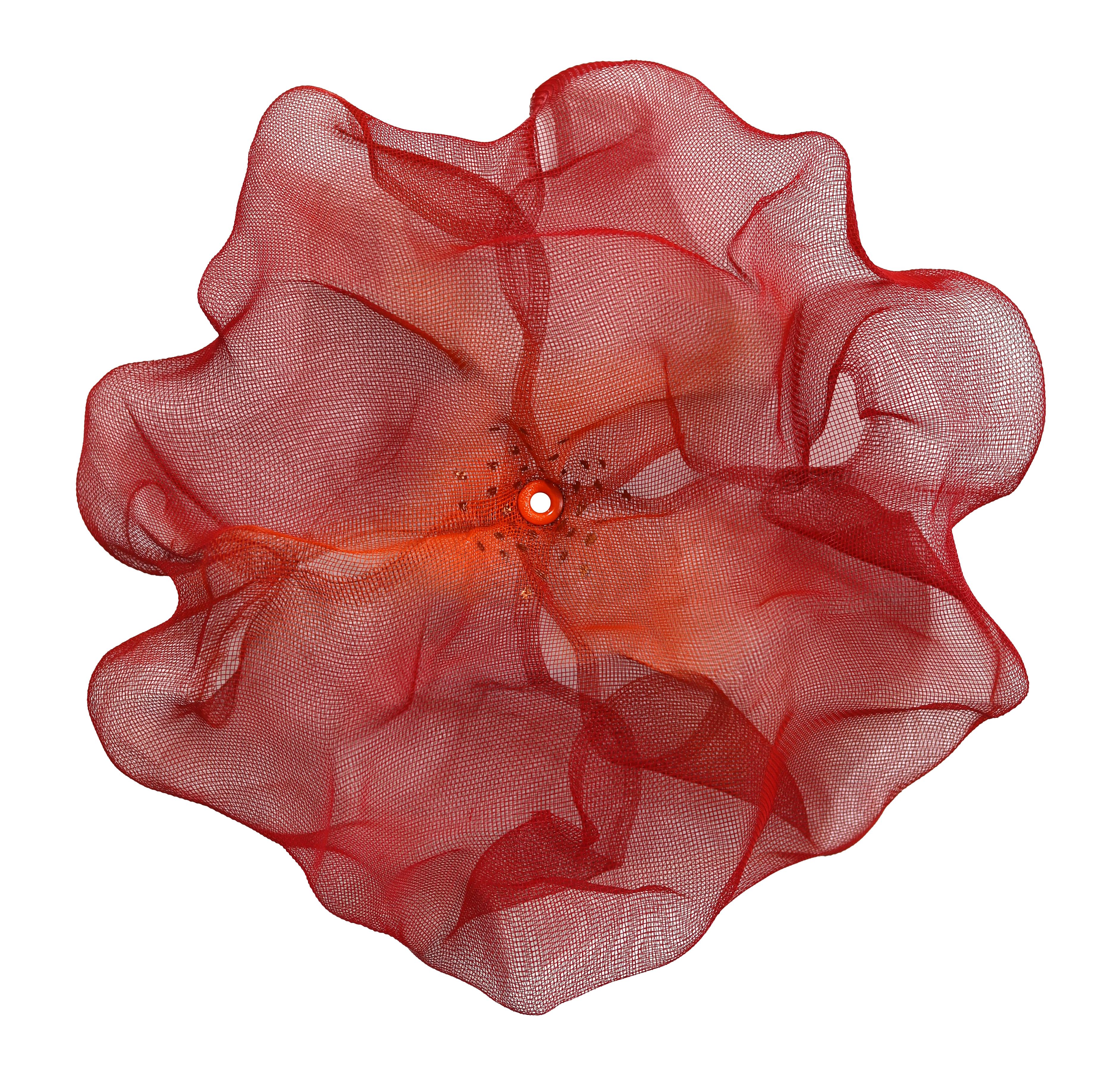 Cotton Candy Cumulus Red Orange - Abstract Three-Dimensional Wall Artwork