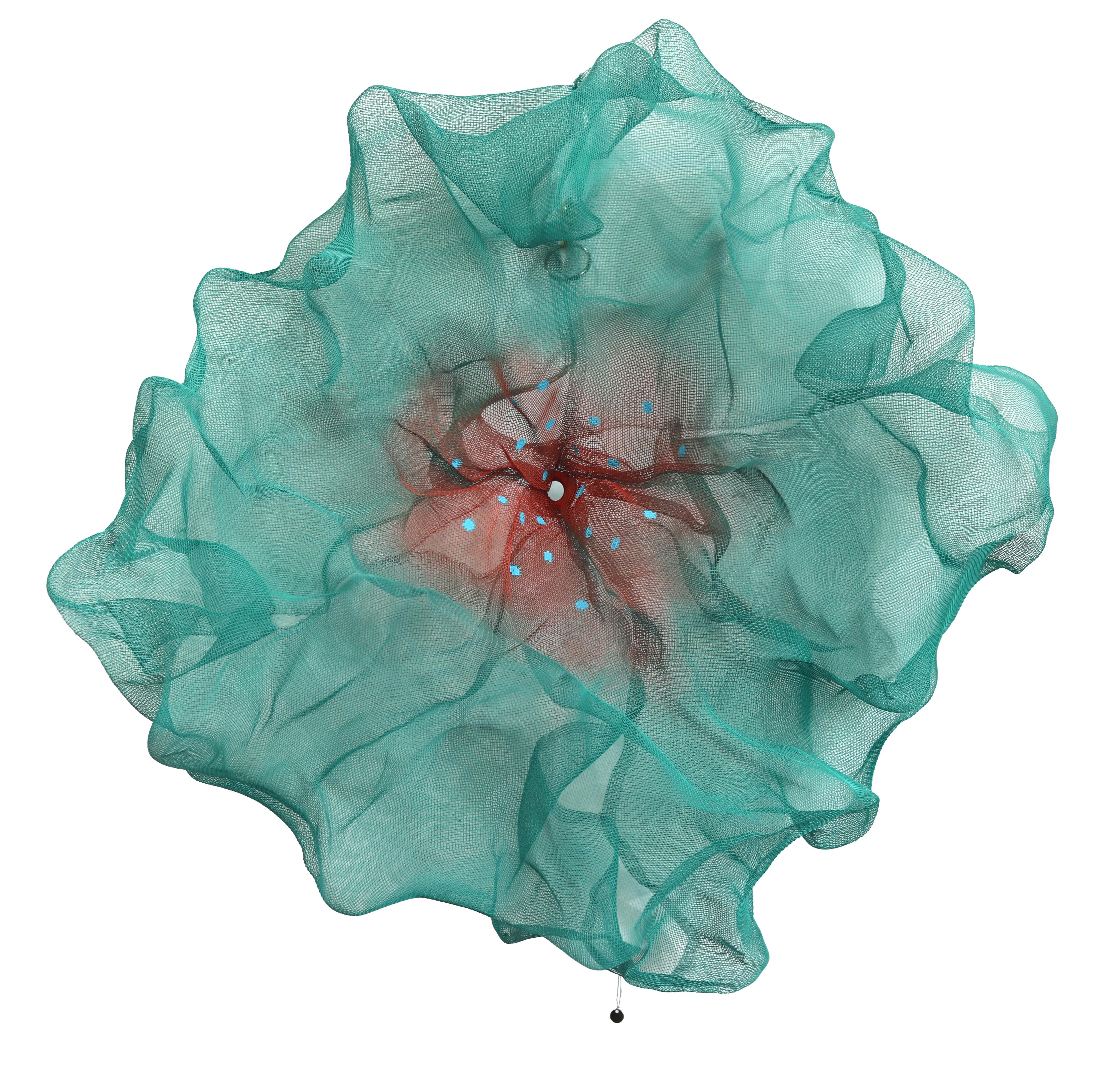 Atticus Adams Abstract Sculpture - Cotton Candy Cumulus Shelly Green - Original Three-Dimensional Wall Art