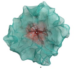 Cotton Candy Cumulus Shelly Green - Original Three-Dimensional Wall Art