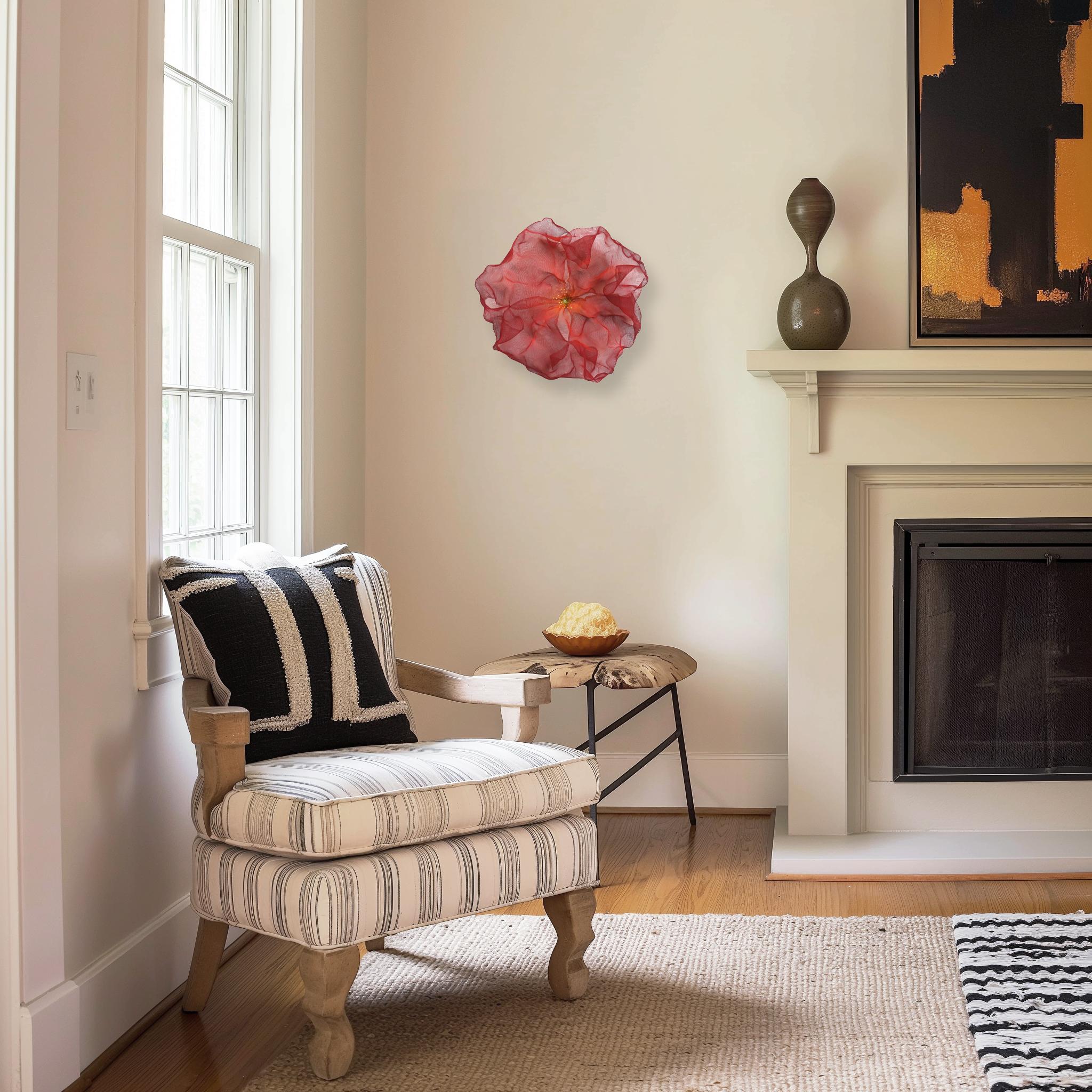 Cotton Candy Cumulus Sour Cherry - Original Abstract Three-Dimensional Wall Art For Sale 1