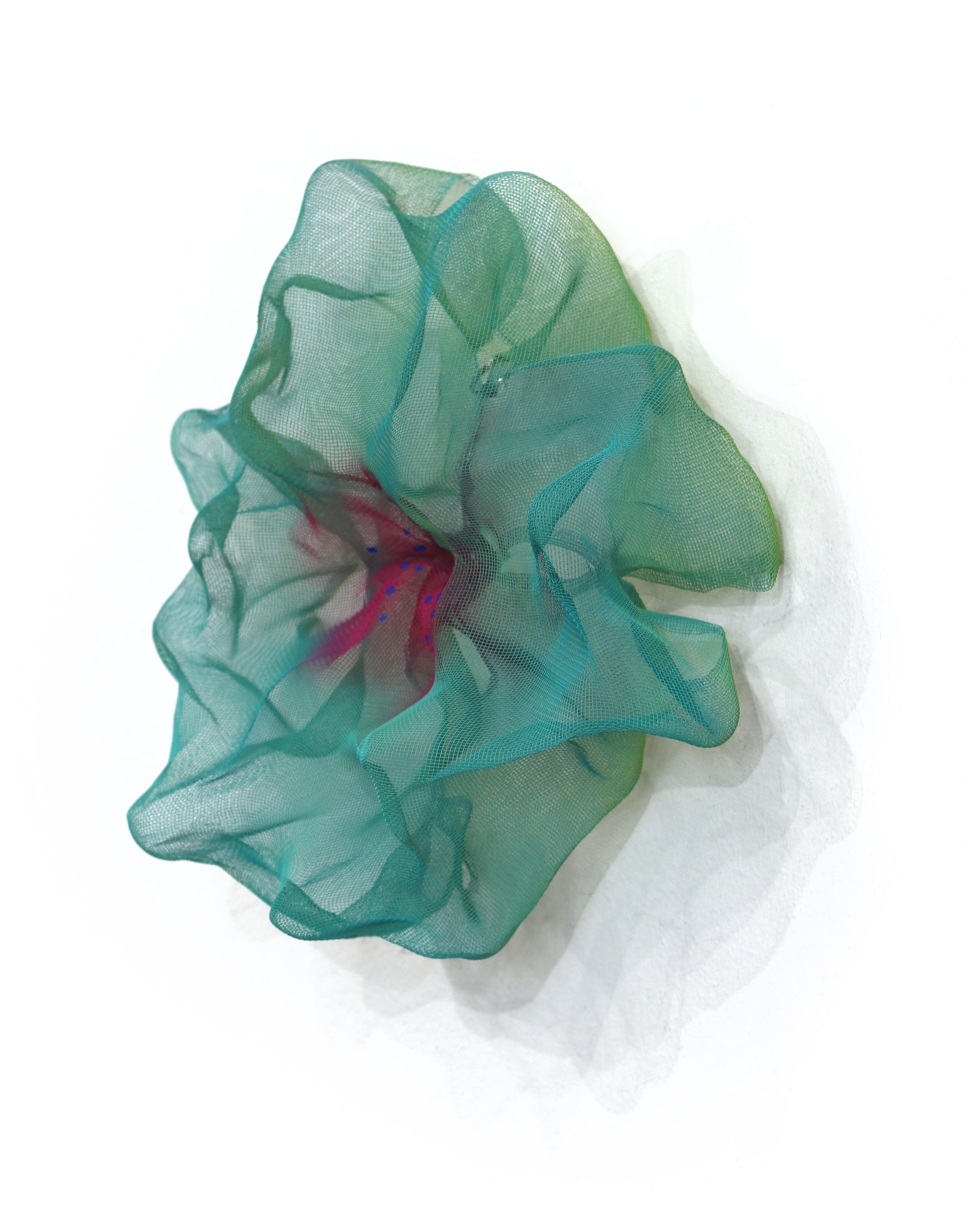 Cotton Candy Cumulus Taffy - Contemporary Green Abstract Three-Dimensional Wall For Sale 2