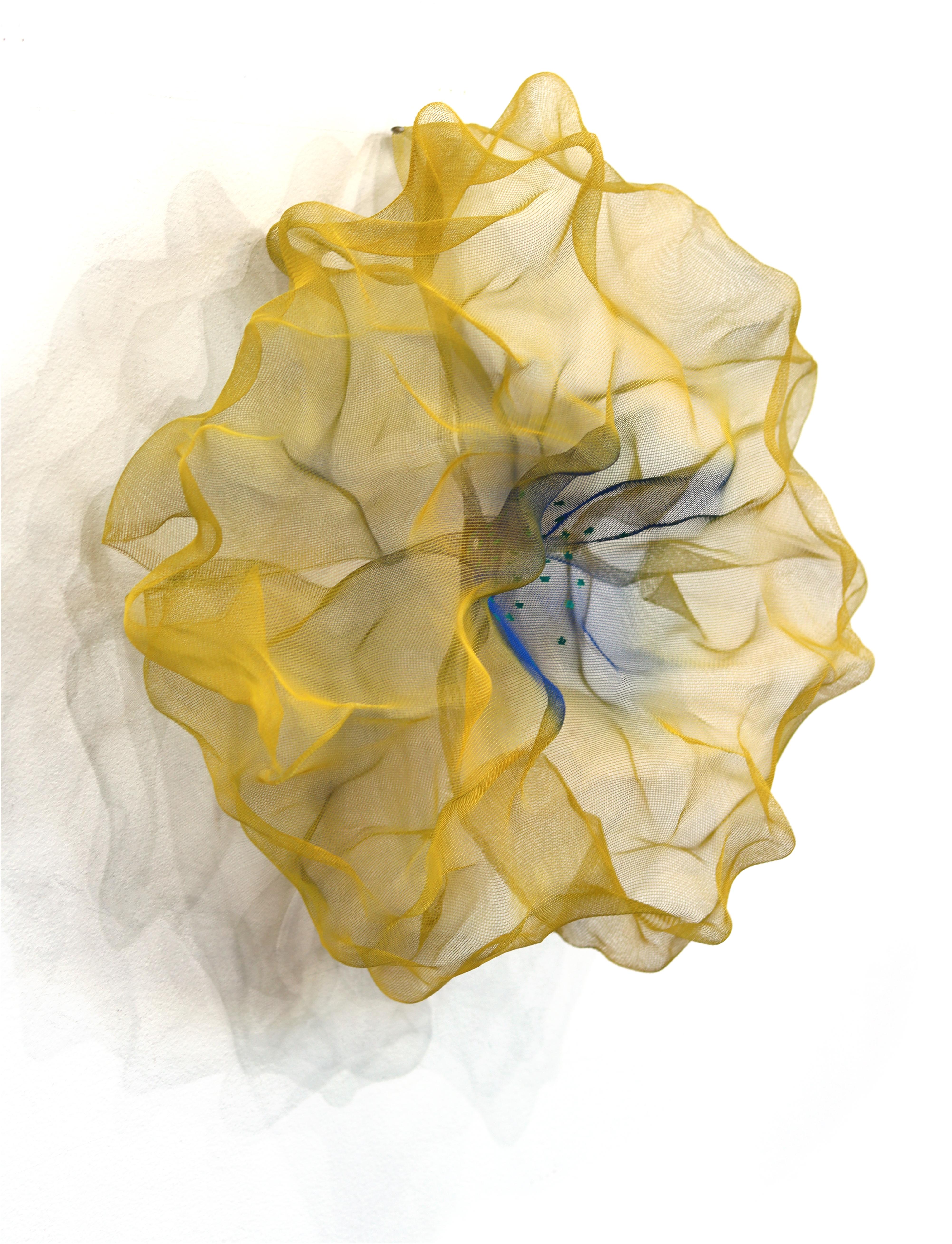 Cúmulo de Algodón de Azúcar Amarillo Azul Verde - Obra de Arte Tridimensional Abstracto para Pared en venta 5