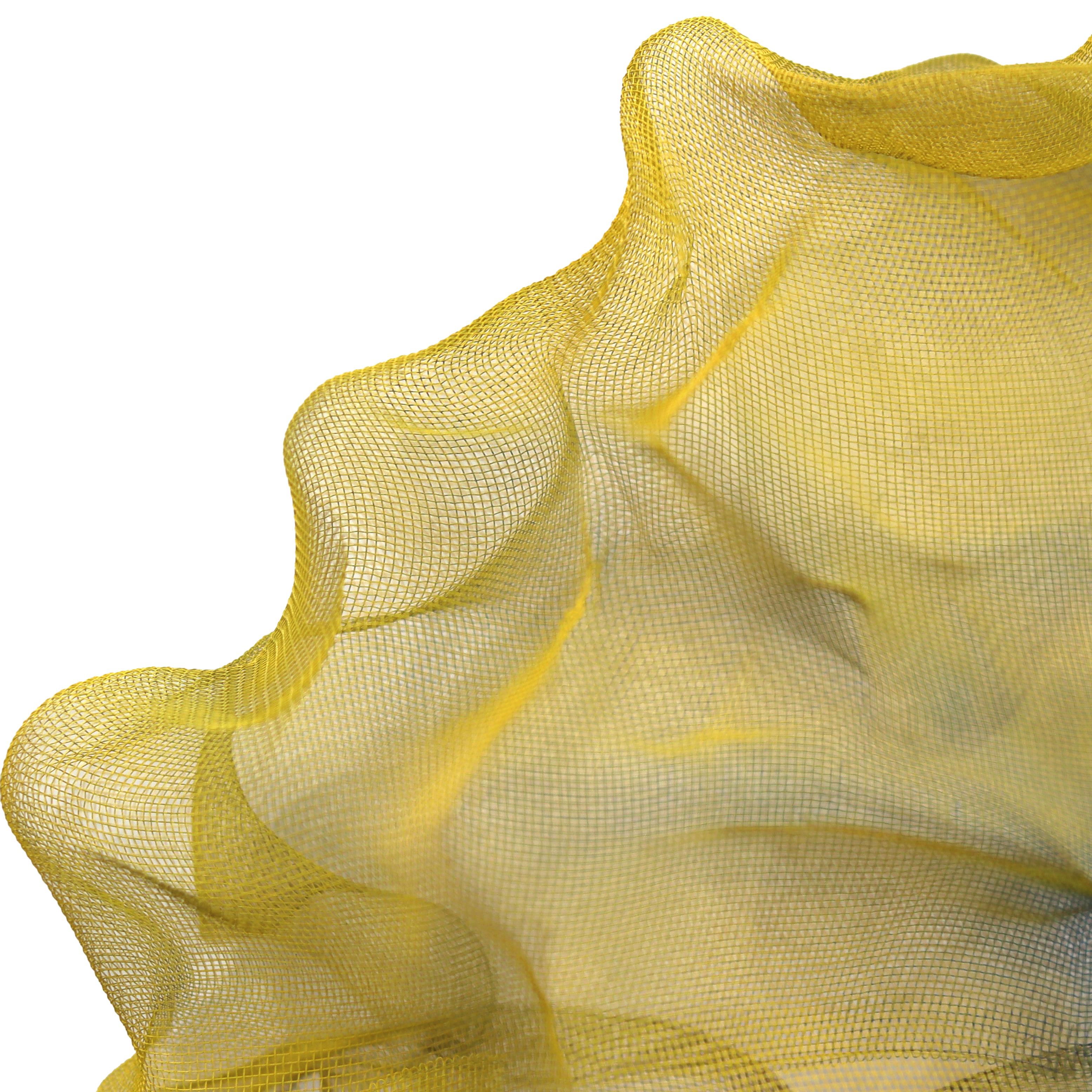 Cúmulo de Algodón de Azúcar Amarillo Azul Verde - Obra de Arte Tridimensional Abstracto para Pared - Sculpture Contemporáneo de Atticus Adams