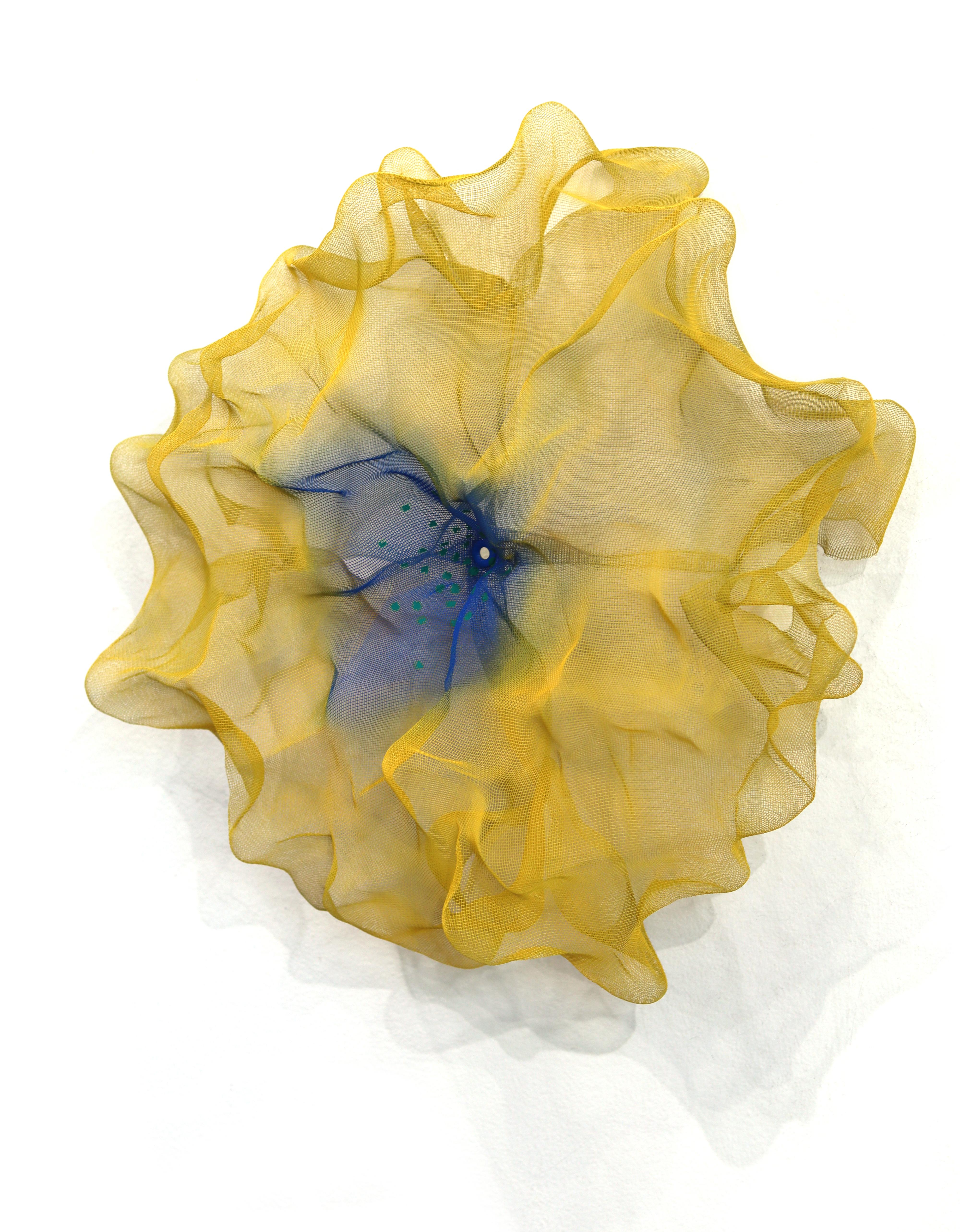 Cúmulo de Algodón de Azúcar Amarillo Azul Verde - Obra de Arte Tridimensional Abstracto para Pared - Abstract Sculpture Marrón de Atticus Adams