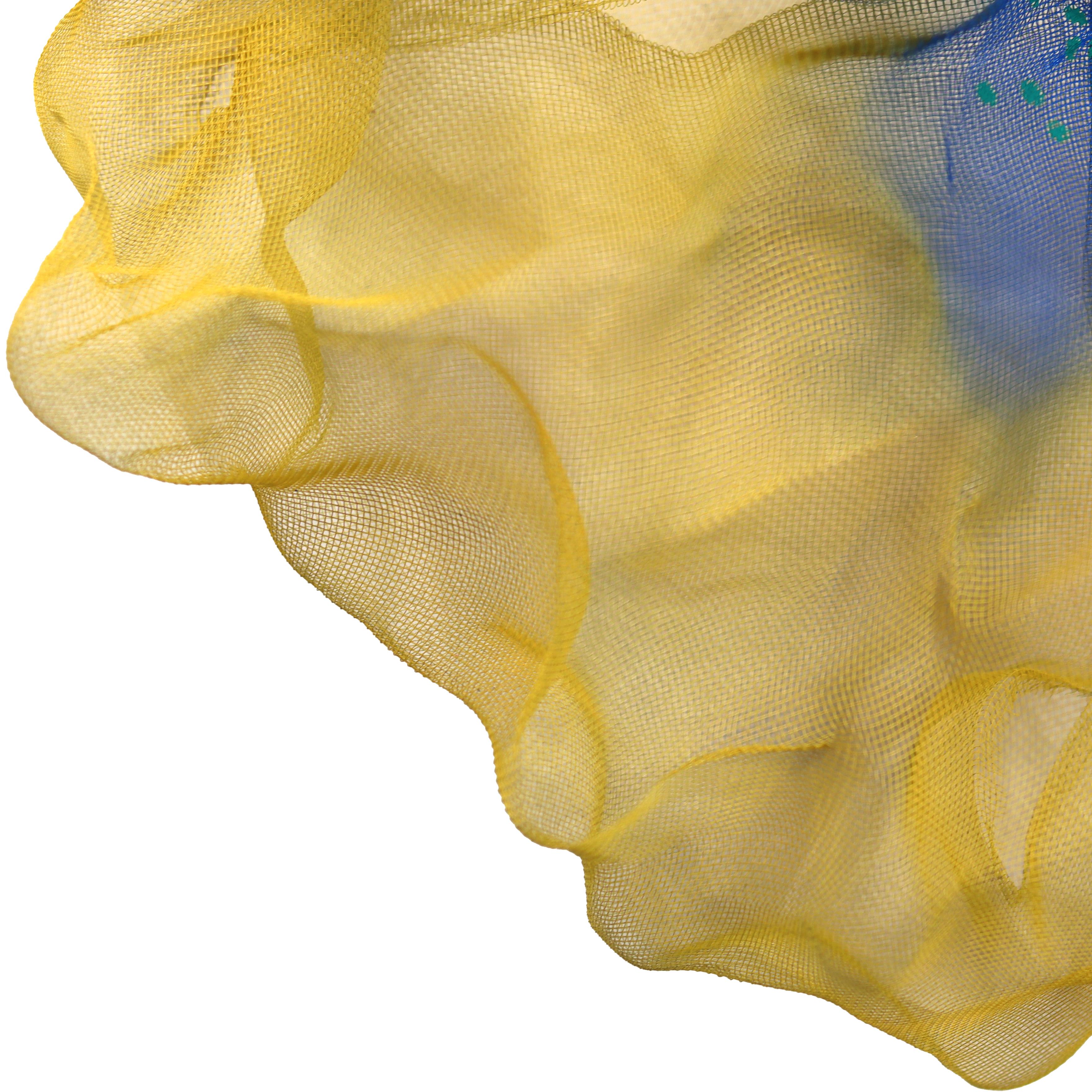 Cúmulo de Algodón de Azúcar Amarillo Azul Verde - Obra de Arte Tridimensional Abstracto para Pared en venta 2