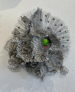 Flora Narcissus - Stainless, Atticus Adams Mesh & Mirror Silver Wall Sculpture