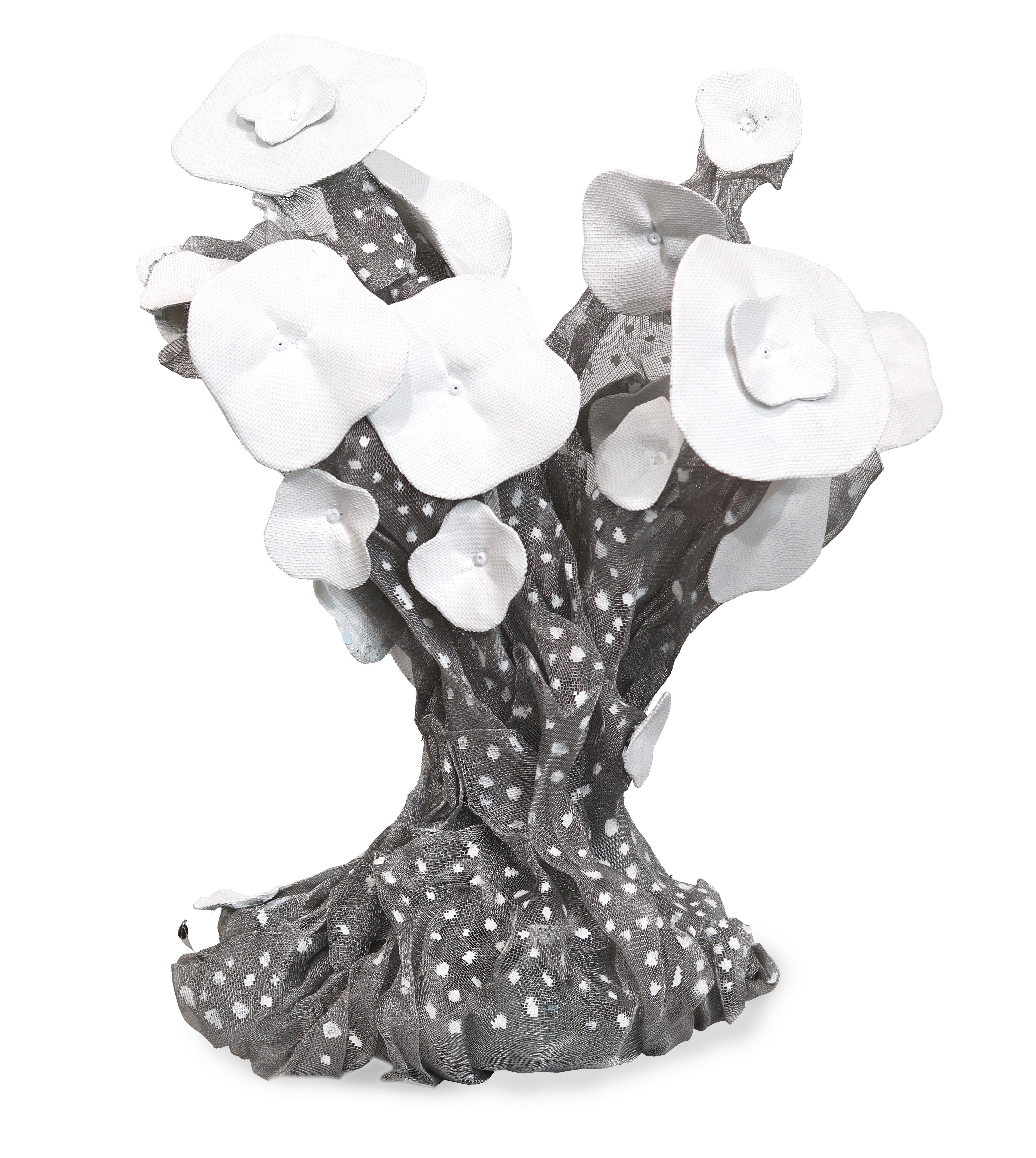 Atticus Adams Abstract Sculpture - Hydrangea Bundle - Contemporary Abstract Floral Mixed Media Small Sculpture