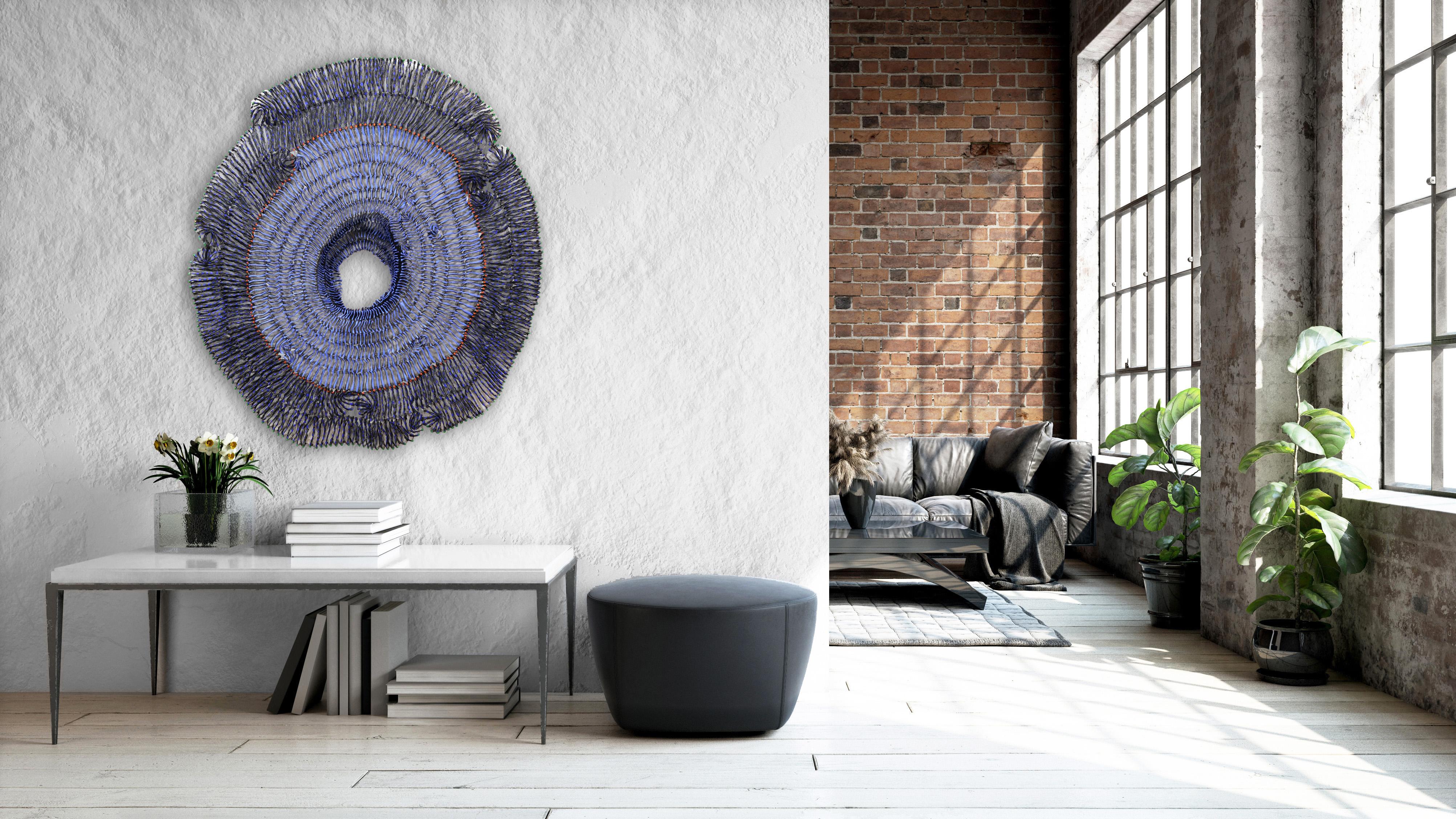 geode fiber natural dimensional wall art