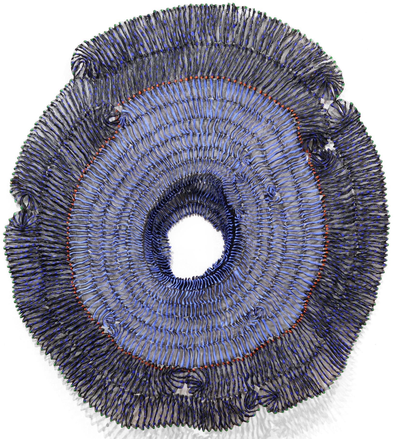 Atticus Adams Abstract Sculpture - Sujoon - Cornflower Portal - Large Lightweight Three-Dimensional Wall Sculpture
