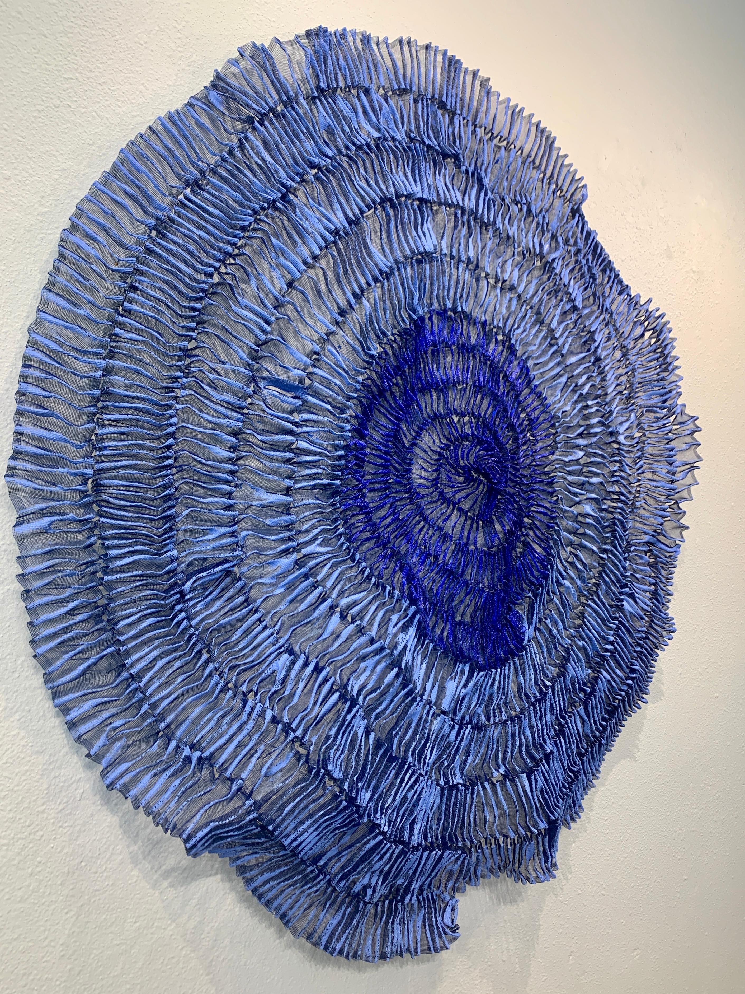 Sujoon II (Cornflower & Cobalt), Atticus Adams Mesh Wall Sculpture Screen Shadow

Metal fiber sculpture that incorporates fascinating light and shadow into its form.
​​
From Atticus Adams:
​
“I like to think of my work as Neo-Appalachian Folk
