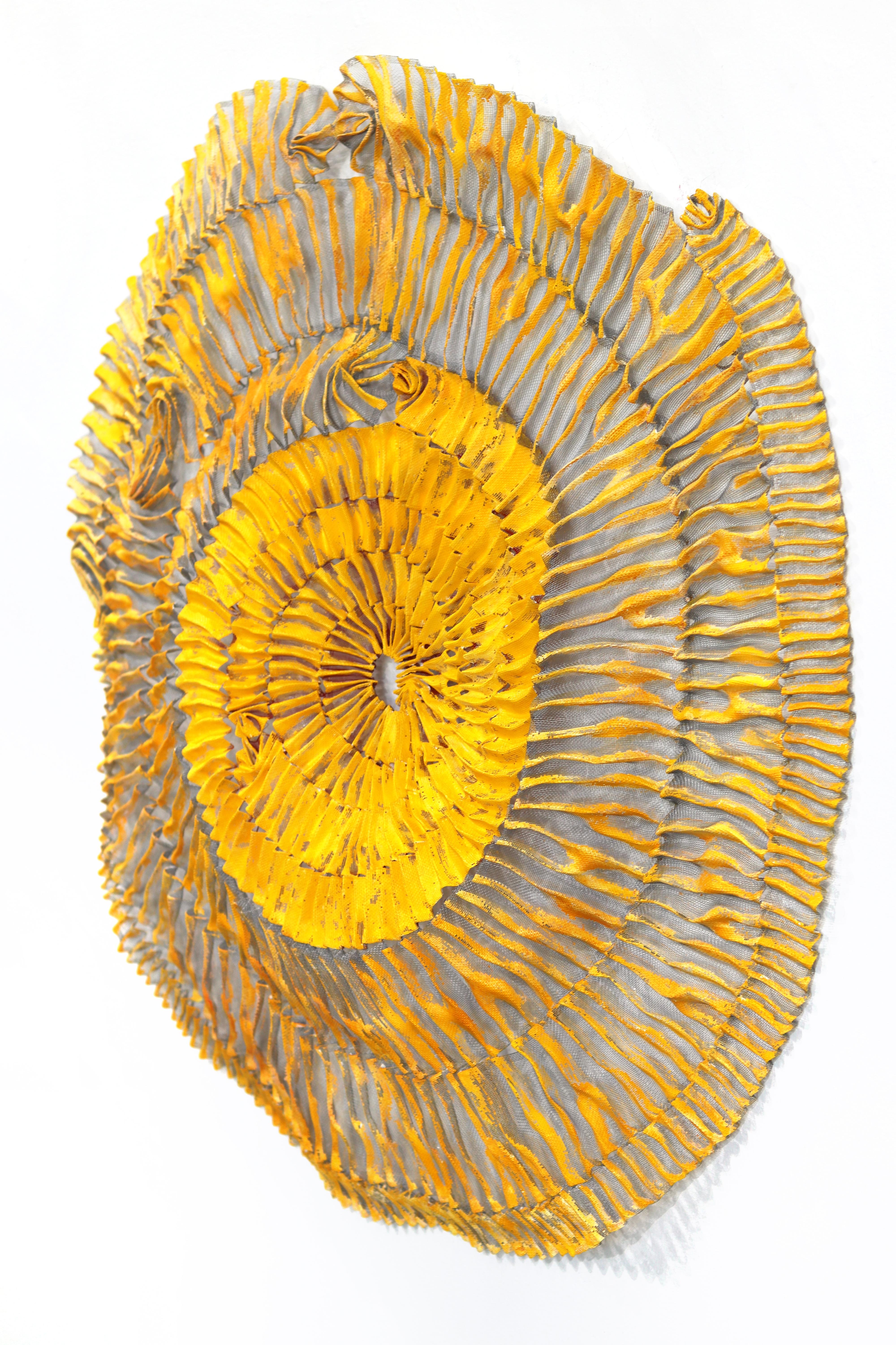 Atticus Adams' organically composed modern metal sculptures embody the transformative power of art, illustrating the creation of beauty, meaning, and emotional impact from industrial materials. Using mostly aluminum mesh—generally found in screen
