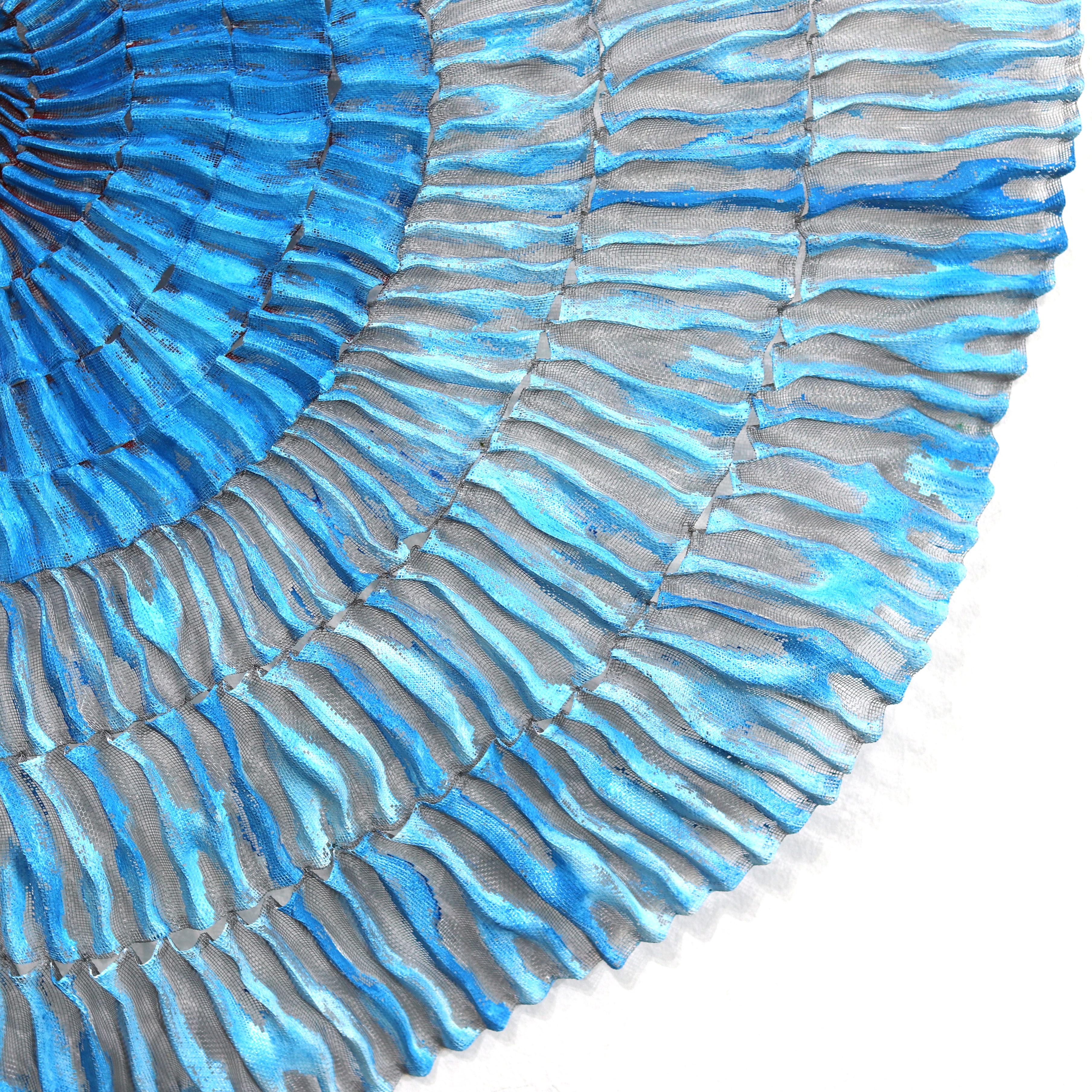 Sujoon Sky - Blue Abstract Sculptural Original Three-Dimensional Wall Art 2