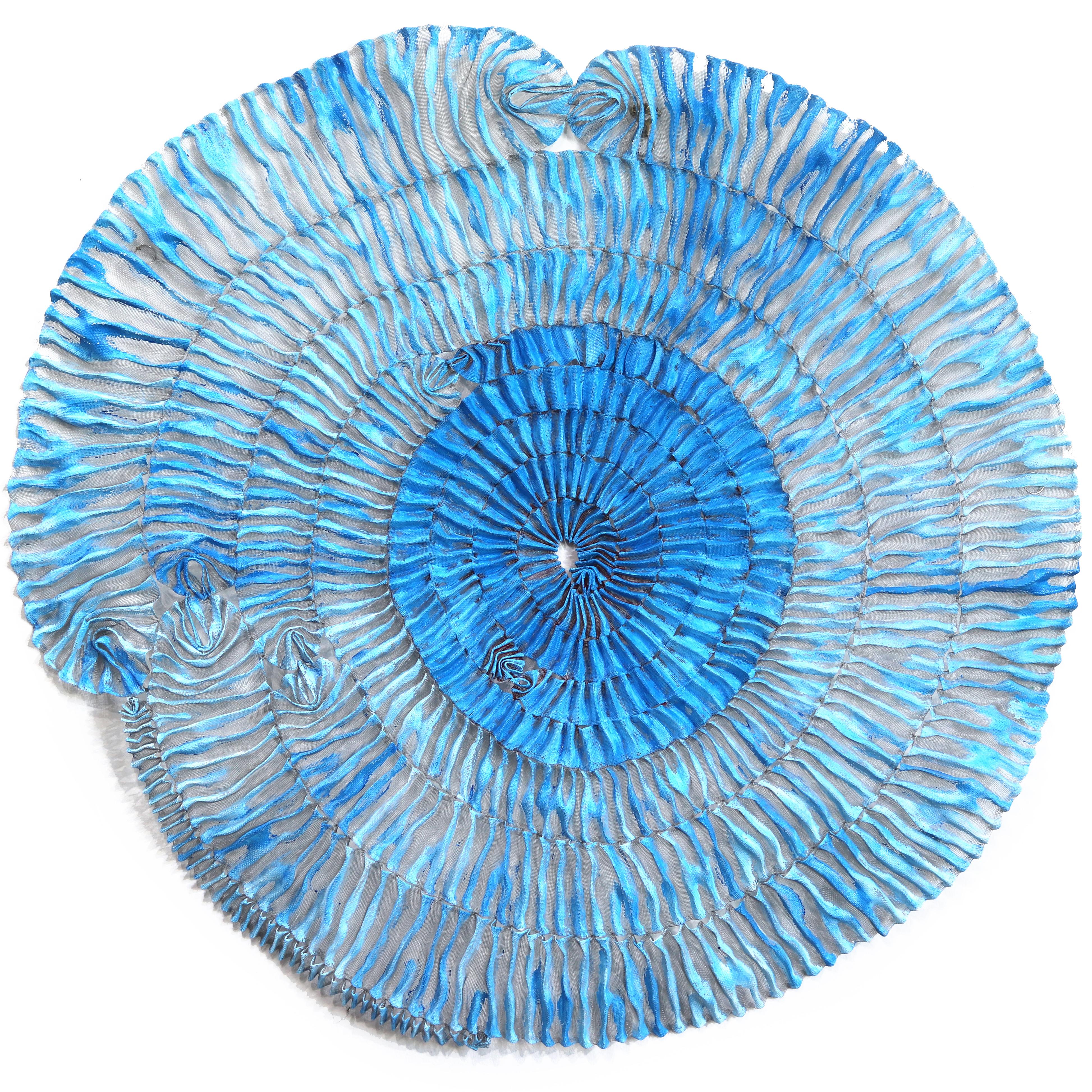 Sujoon Sky - Blue Abstract Sculptural Original Three-Dimensional Wall Art