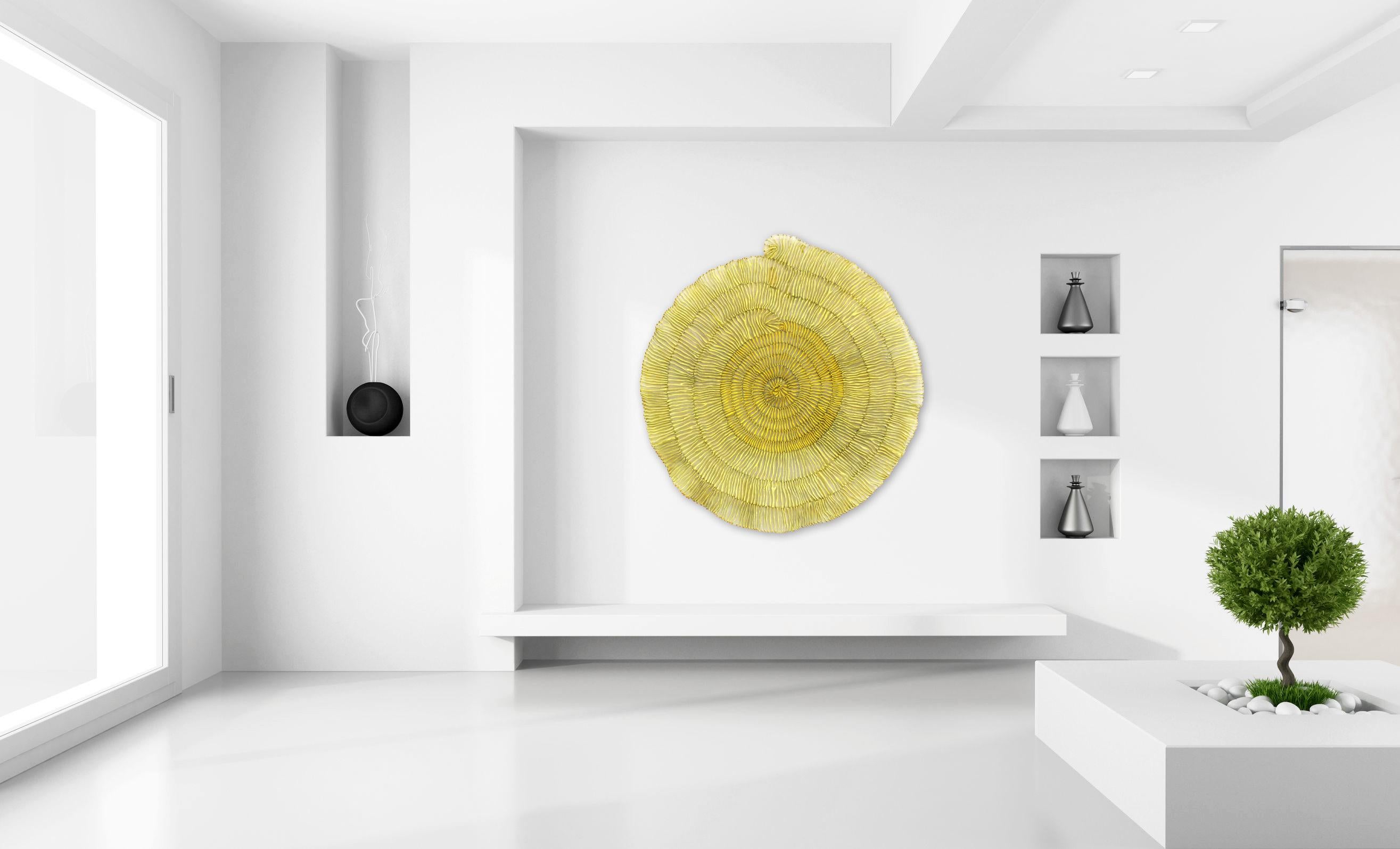 Sujoon - Sunflower  -  Original Three-Dimensional Wall Art - Contemporary Mixed Media Art by Atticus Adams