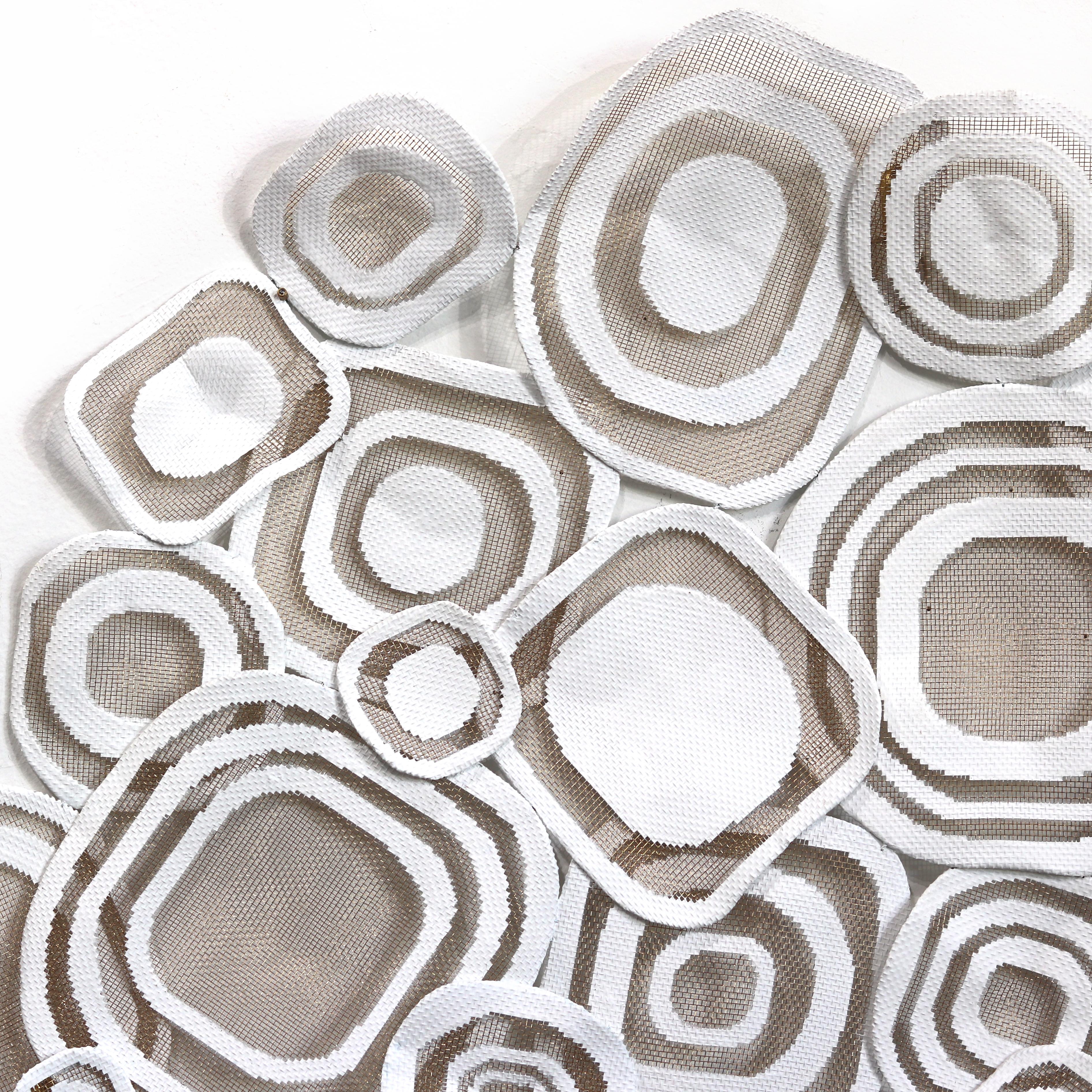 Tarim Totem III - Monochrome Sculptural Original Three-Dimensional Wall Art - Contemporary Sculpture by Atticus Adams