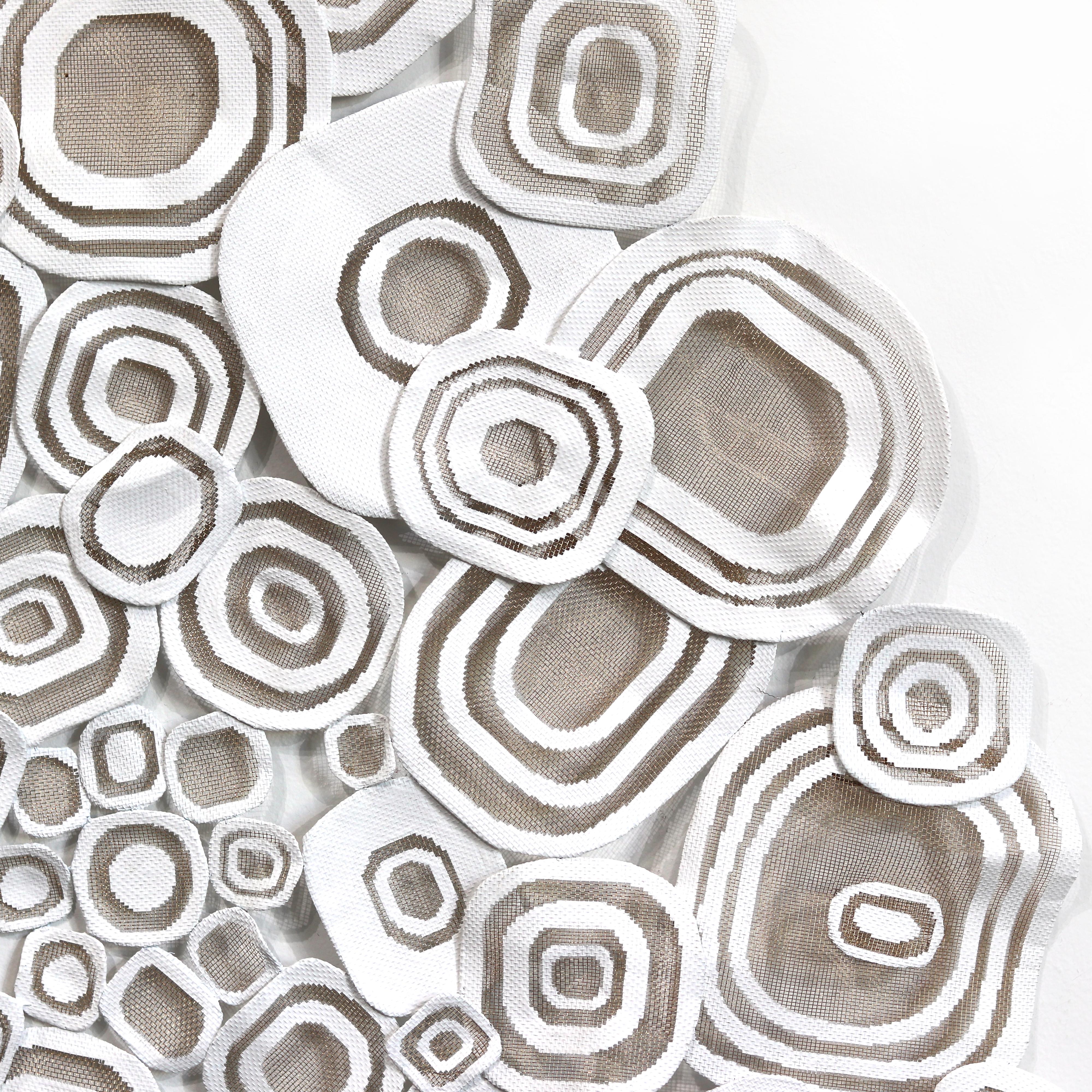 Tarim Totem III - Monochrome Sculptural Original Three-Dimensional Wall Art For Sale 2