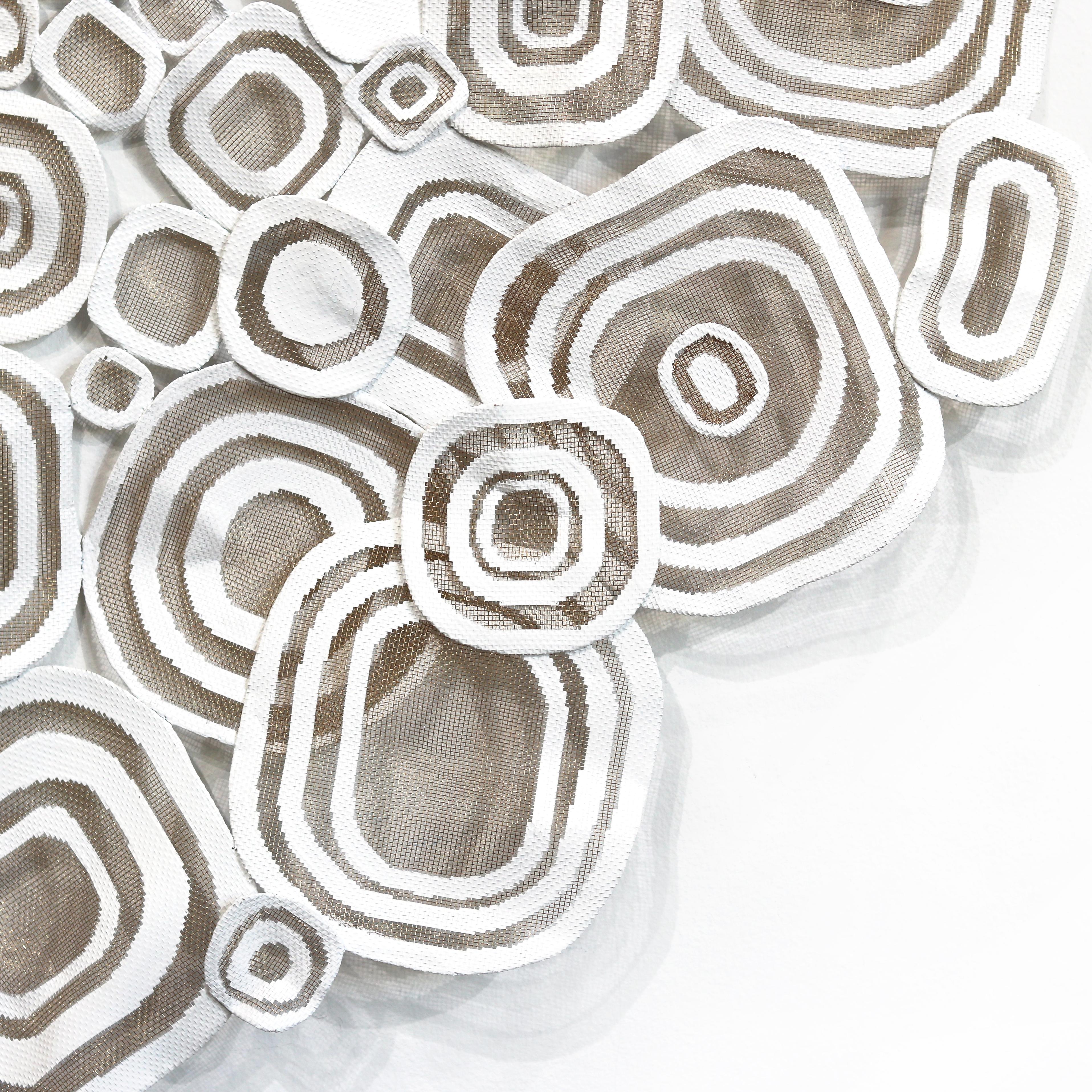 Tarim Totem III - Monochrome Sculptural Original Three-Dimensional Wall Art For Sale 3