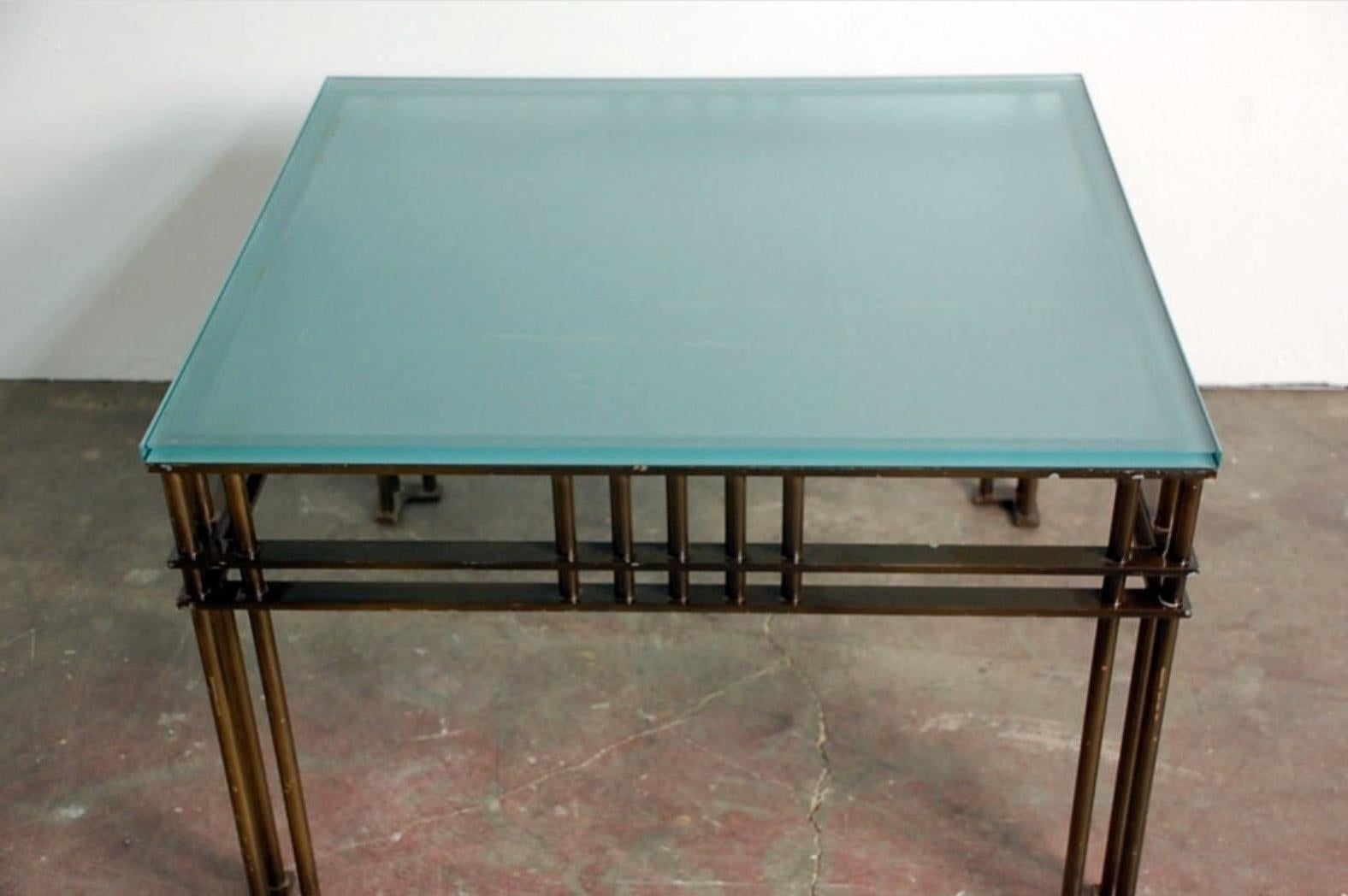 Frosted Attila Coffee or Low Centre Table by Jean-Michel Wilmotte For Sale