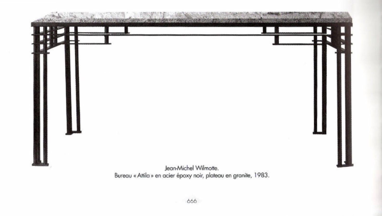 Attila Attila, Couchtisch oder niedriger Mitteltisch von Jean-Michel Wilmotte (Stahl) im Angebot