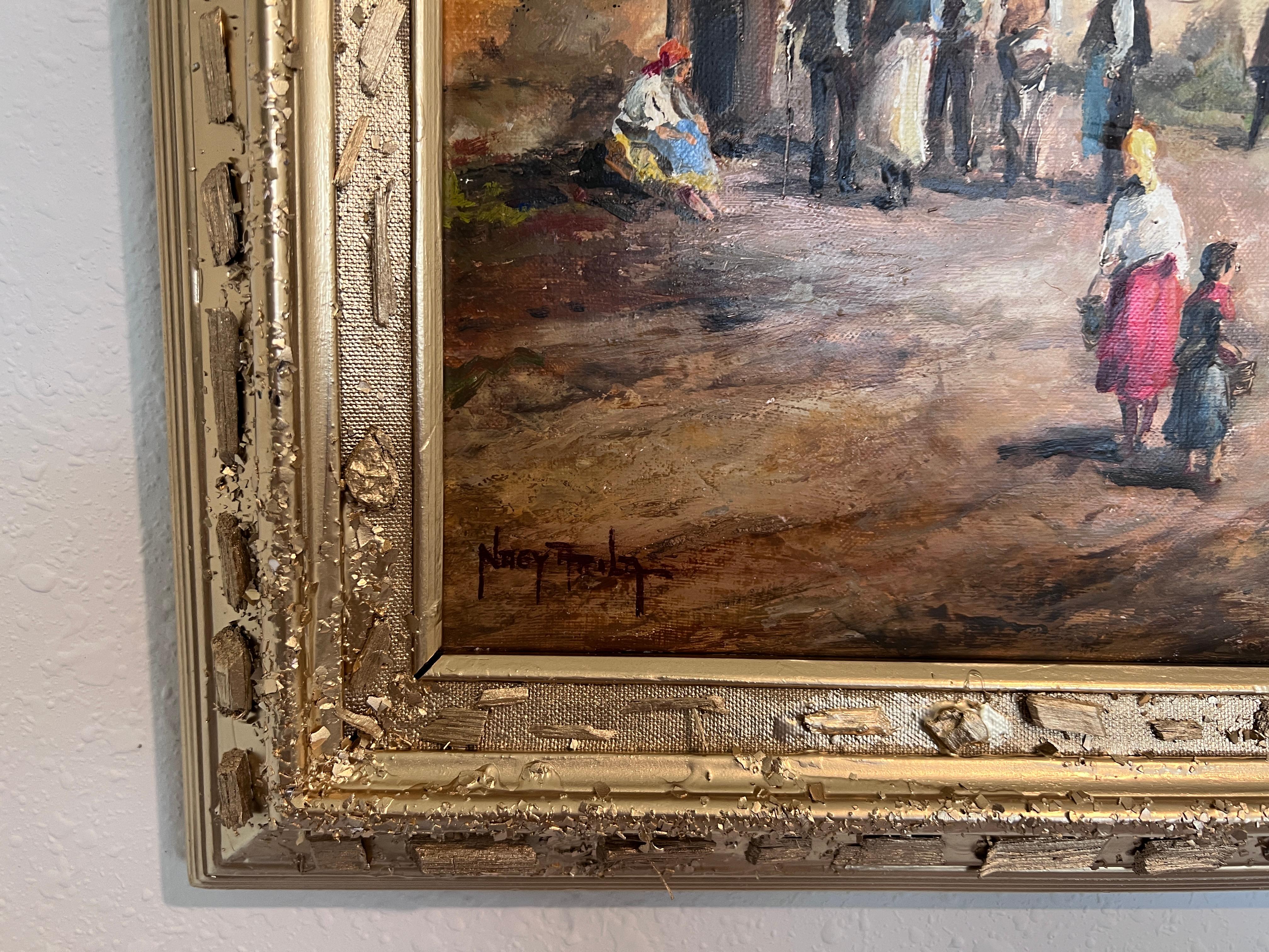 Attila Nagy (Húngaro, n.1928) Óleo sobre lienzo , Paisaje de granja, Enmarcado en venta 11