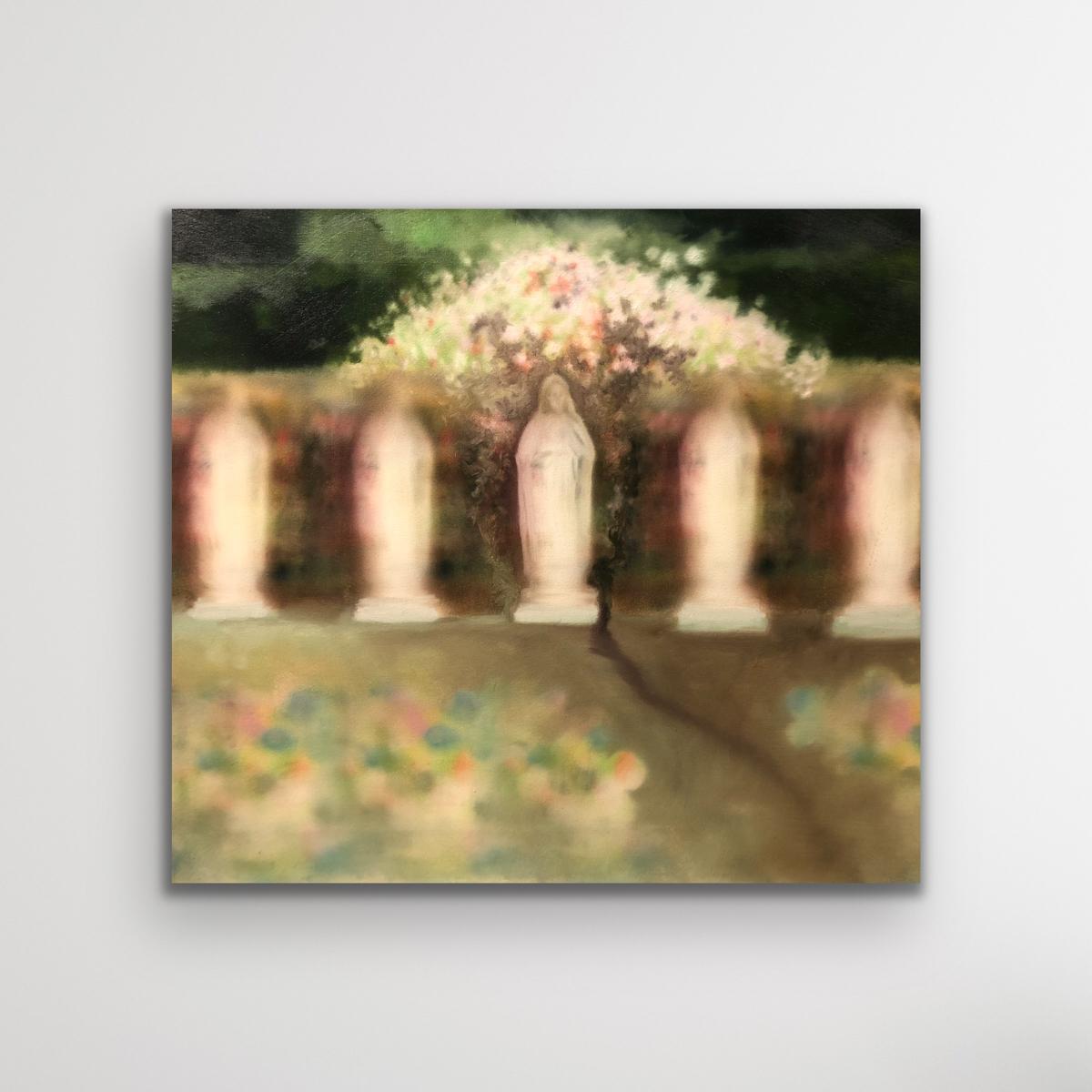 Virgin Mary (Valoszinu Sodo Szuz Maria) – Figuratives Landschaftsgemälde (Zeitgenössisch), Painting, von Attila Szucs