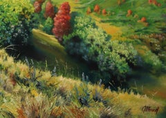 Paisaje de montaña, Pintura, Óleo sobre lienzo