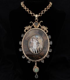 Attilio Codognato Memento Mori Double Face Medallion and Chain