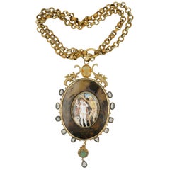 Attilio Codognato Memento Mori Double Face Medallion and Chain