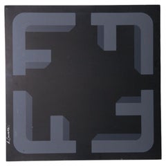 Attilio Lunardi, «Sin título», panel geométrico pintado, firmado, década de 1980