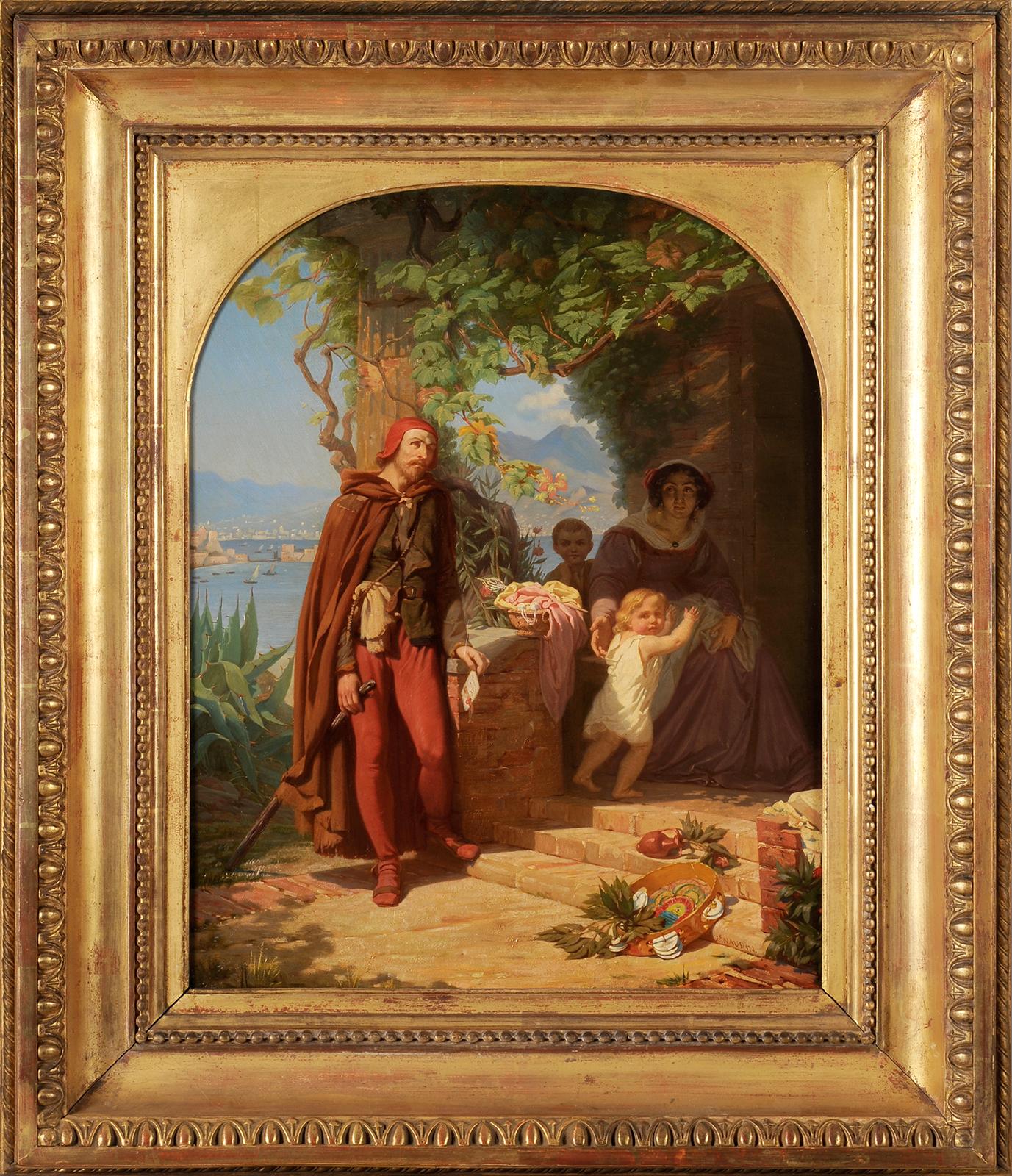 Jules Naudin (1817-c.1876) - Tasso arriving at his sister's house in Sorrento