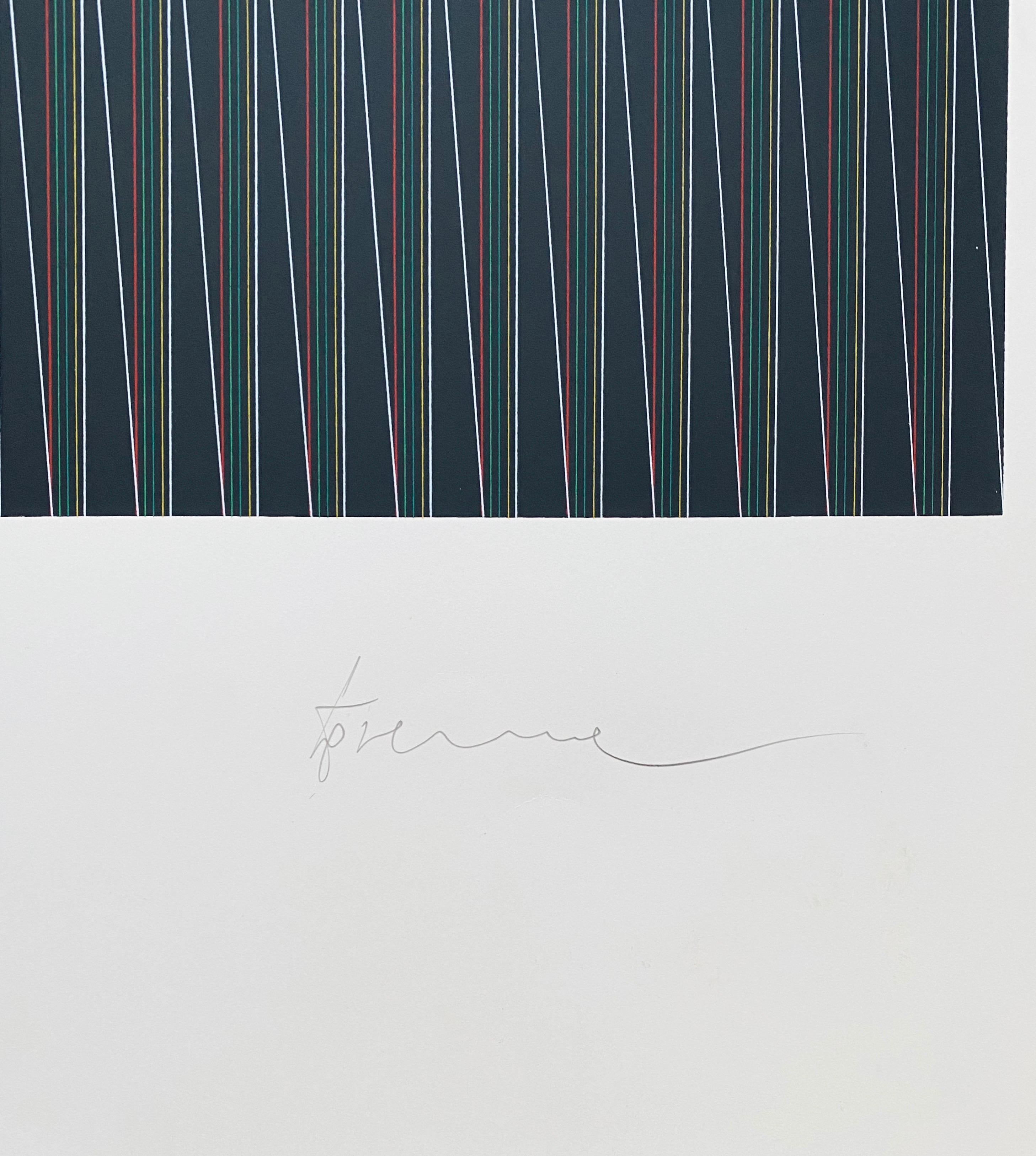 Arte Óptico Cinético Italiano Attilio Taverna Serigrafía Litografía Impresión Light Artist en venta 4