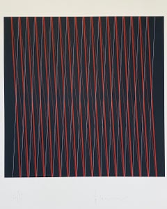 Vintage Italian Kinetic Op Art Attilio Taverna Silkscreen Lithograph Print Light Artist