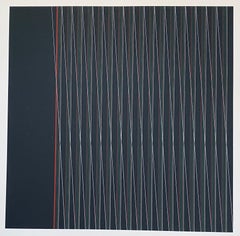 Vintage Italian Kinetic Op Art Attilio Taverna Silkscreen Lithograph Print Light Artist