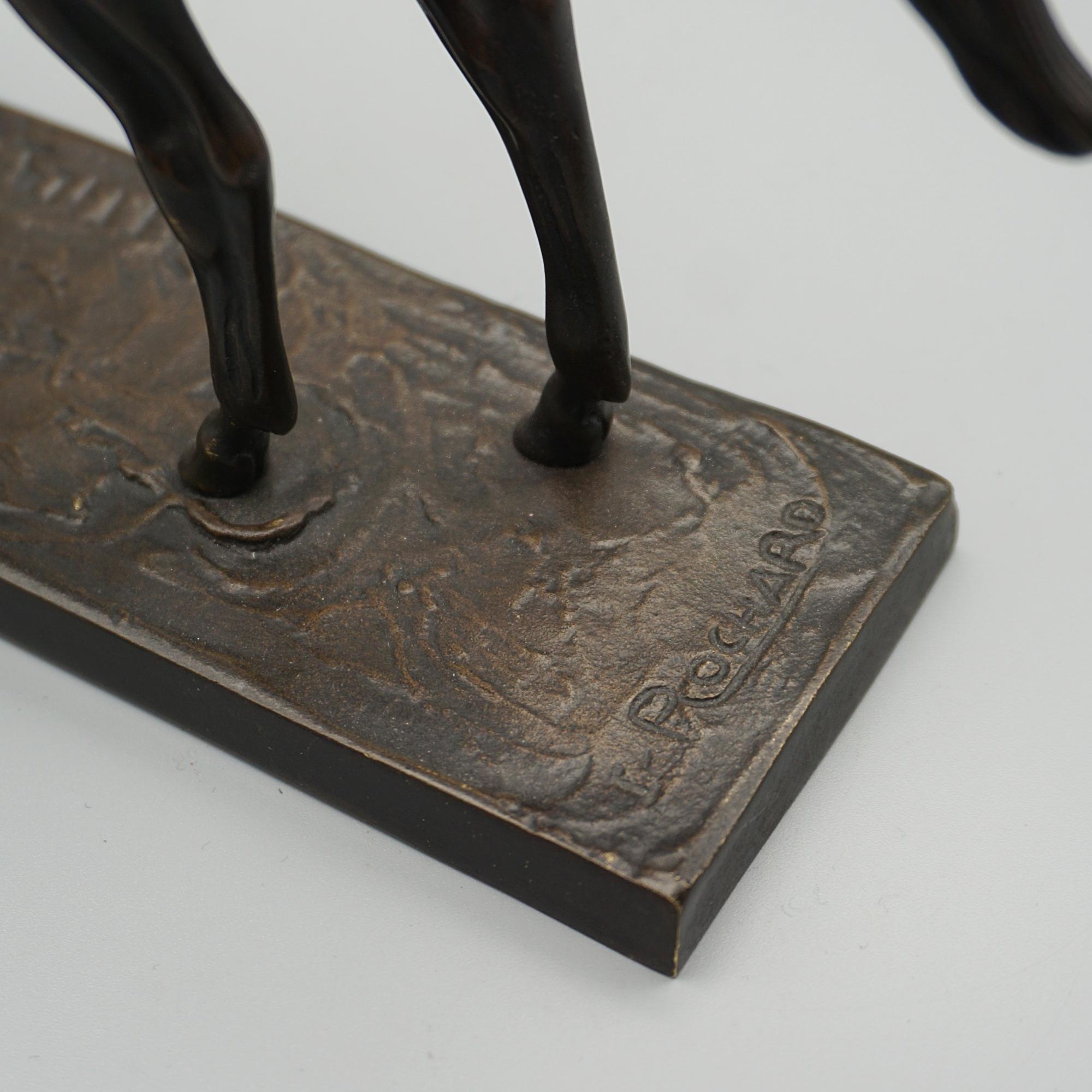 'Attilla' An Early 20th Century Bronze Sculpture by Irenee Rochard For Sale 9