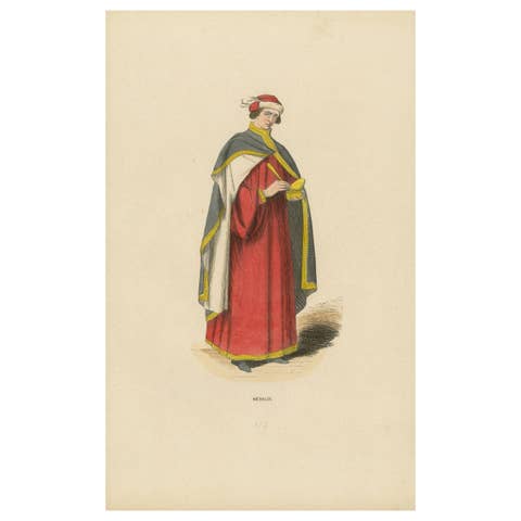 Attire of a Medieval Scholar: The Learned Physician of the Middle Ages, 1847