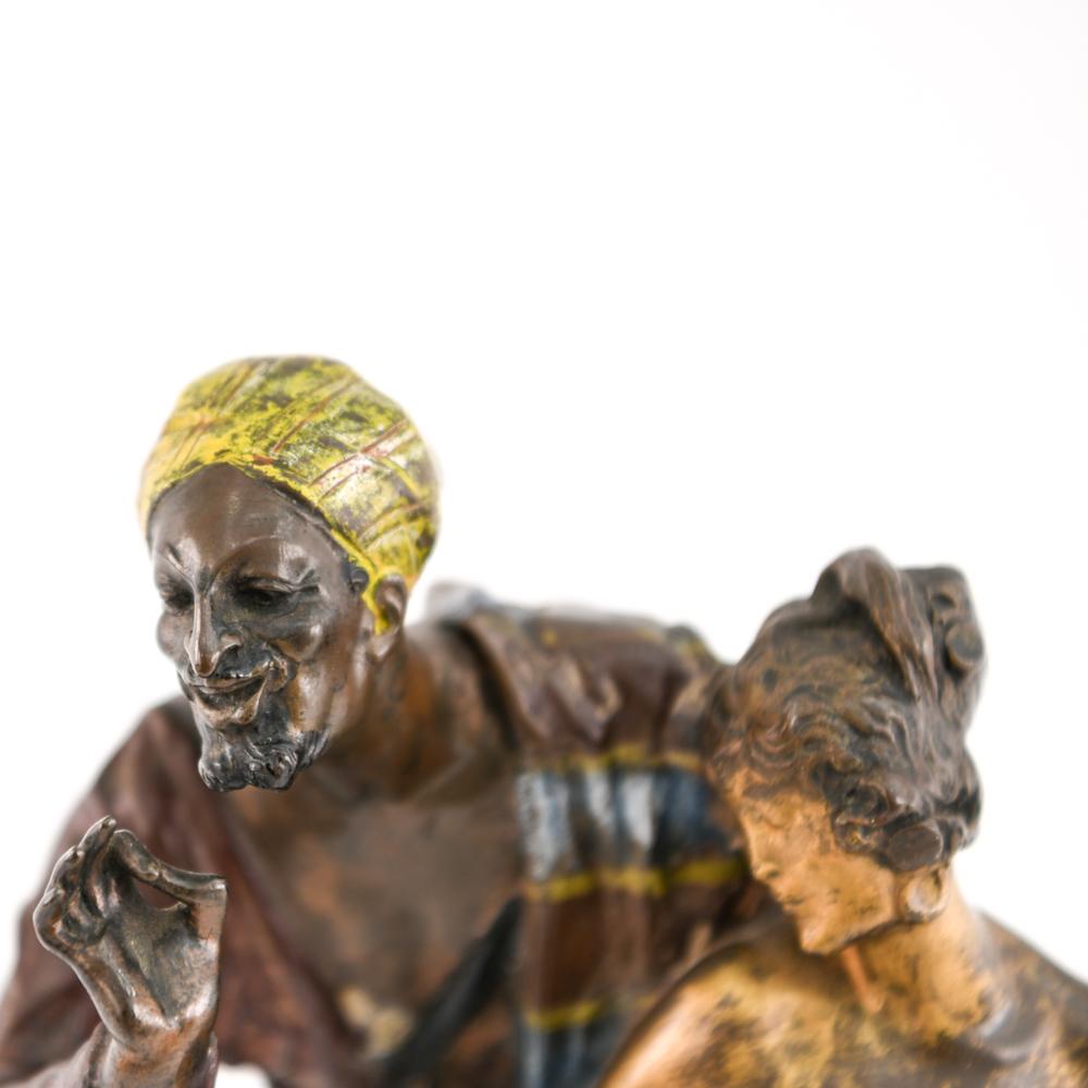 Attributed to Franz Bergmann Vienna Bronze Slave Merchant In Good Condition For Sale In Norwalk, CT