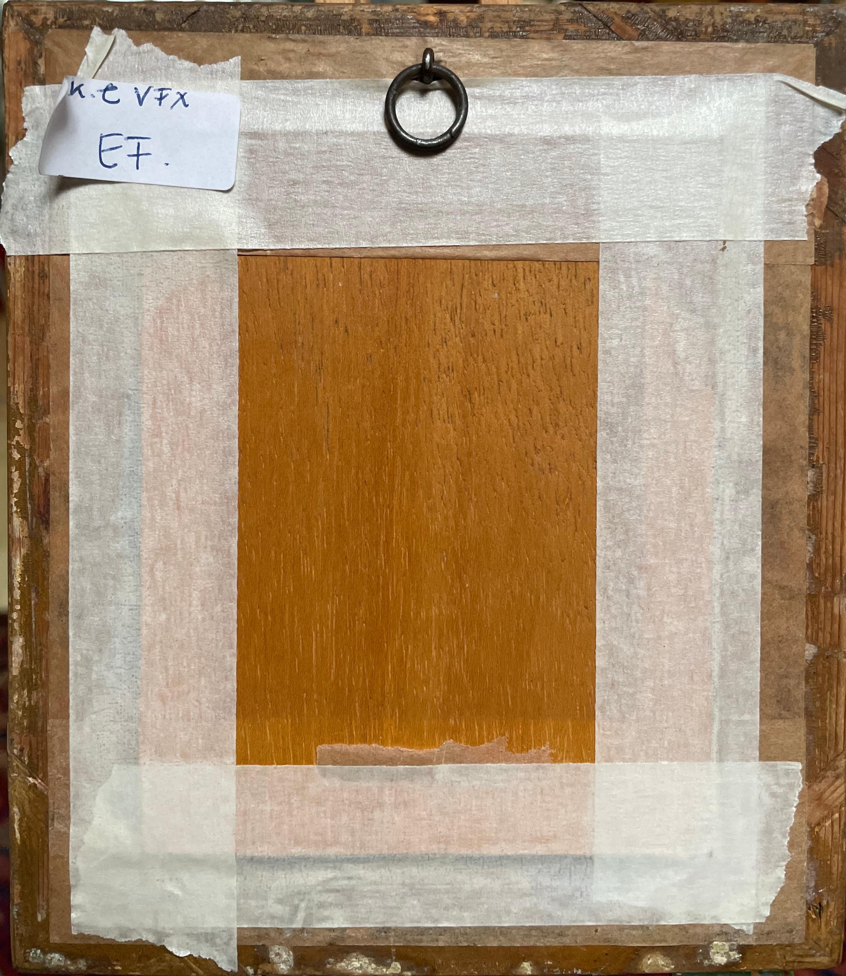 Porträt einer Frau in rotem Kleid (Impressionismus), Painting, von Attr Johann Gottfried  (XIX Century)