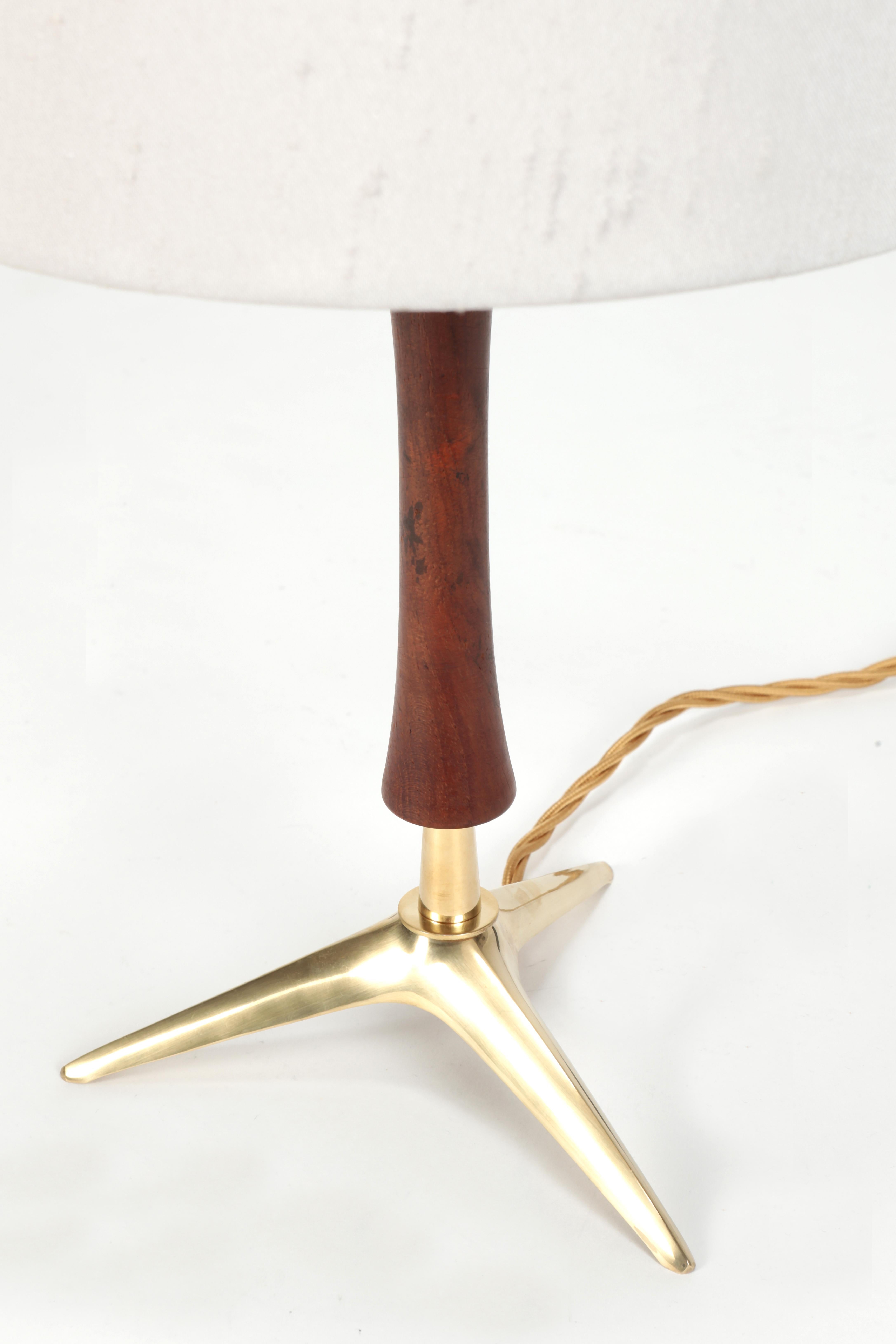 Brass Attr. J.T. Kalmar Table Lamp Kalmar Lightning, 1950s For Sale