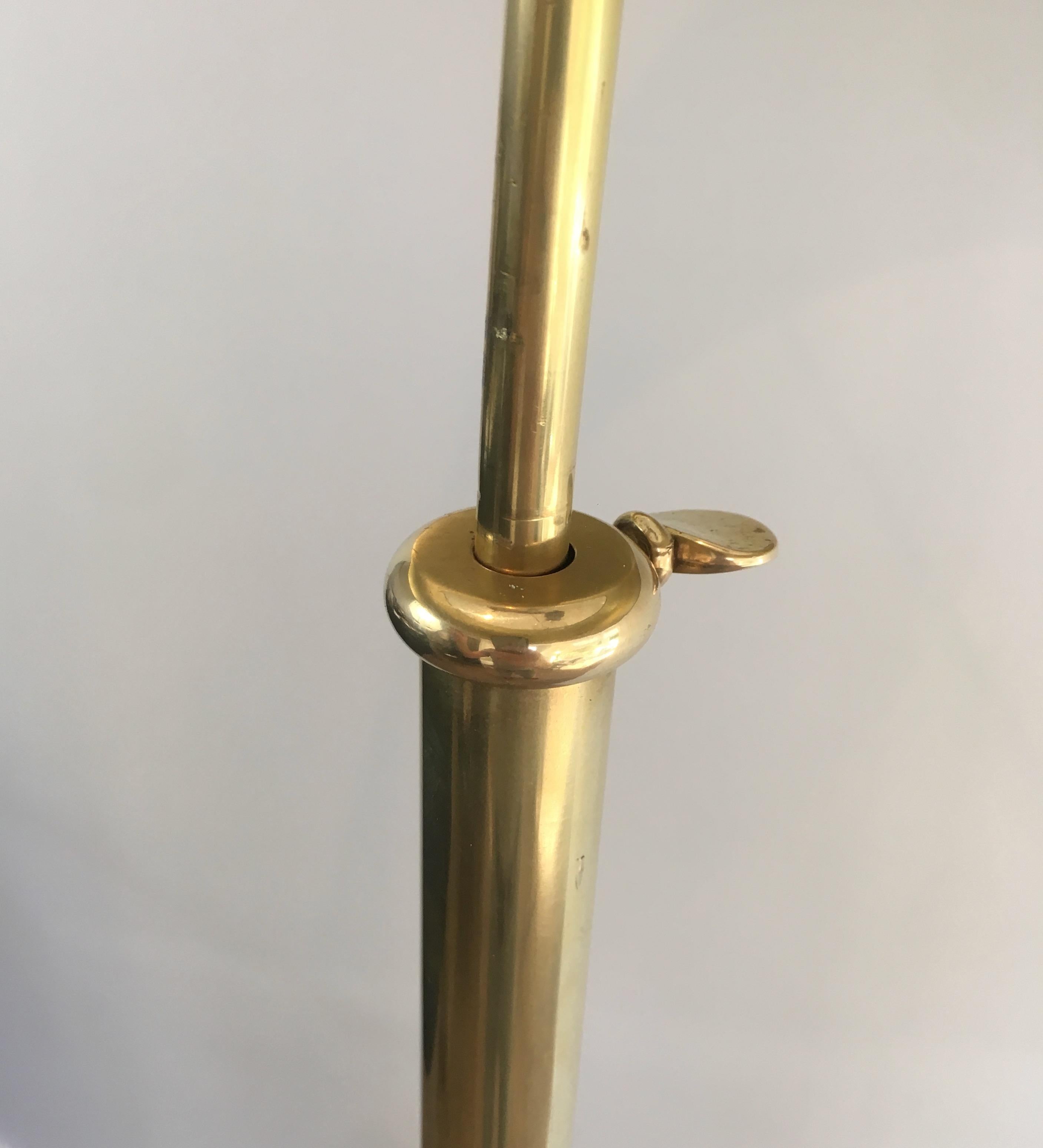 Attr. to Guy Lefèvre for Jansen, Neoclassical Brass Floor Lamp with Claw Feet 5