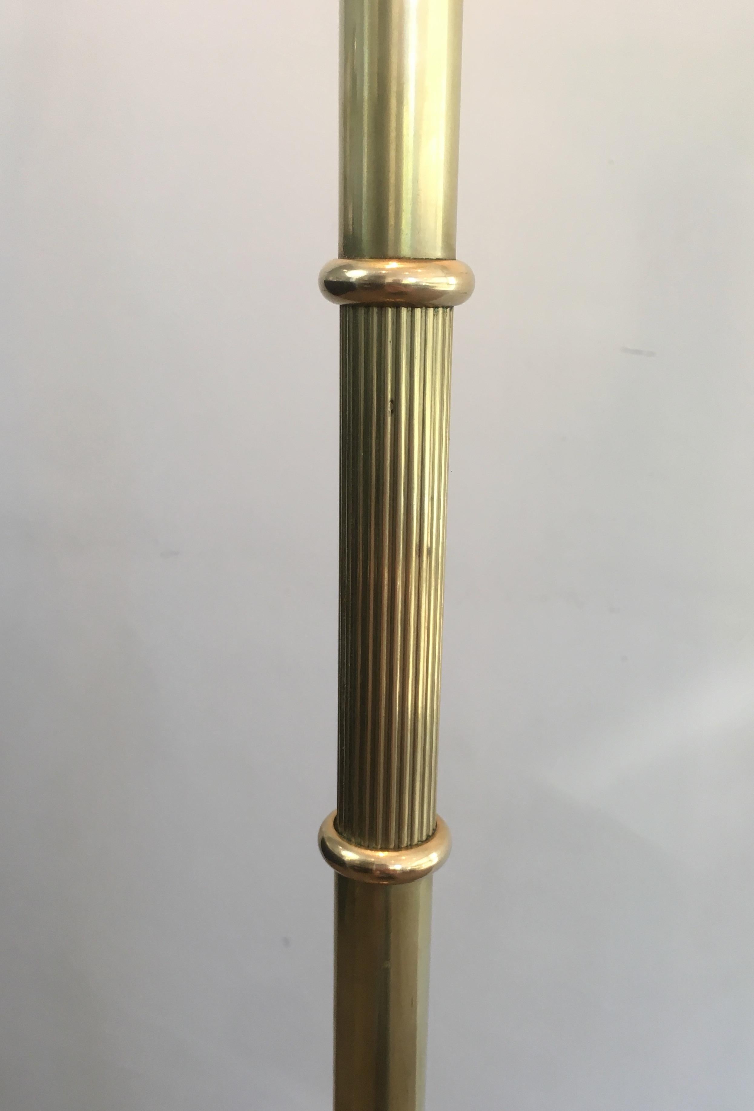 Attr. to Guy Lefèvre for Jansen, Neoclassical Brass Floor Lamp with Claw Feet 9