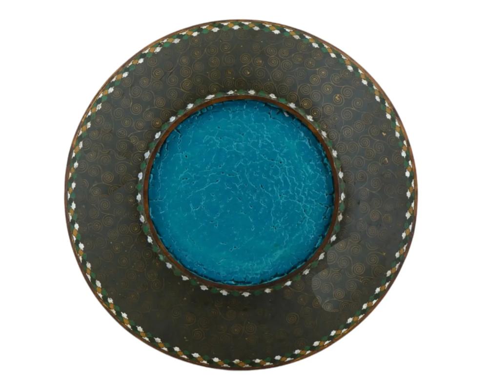 19th Century Pair of Meiji Japanese Cloisonne Enamel Charges Plates Attributed To Hayashi For Sale