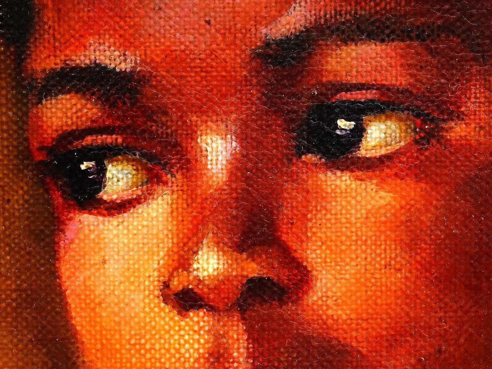 Jozsef Breznay, Ungar, 1916 bis 2012, Gemälde mit gemischten Medien auf Leinwand, das das Porträt eines afroamerikanischen Jungen zeigt, 1956. Signiert, datiert und bezeichnet, unten rechts. Jozsef Breznay war ein ungarischer Maler, der für seine