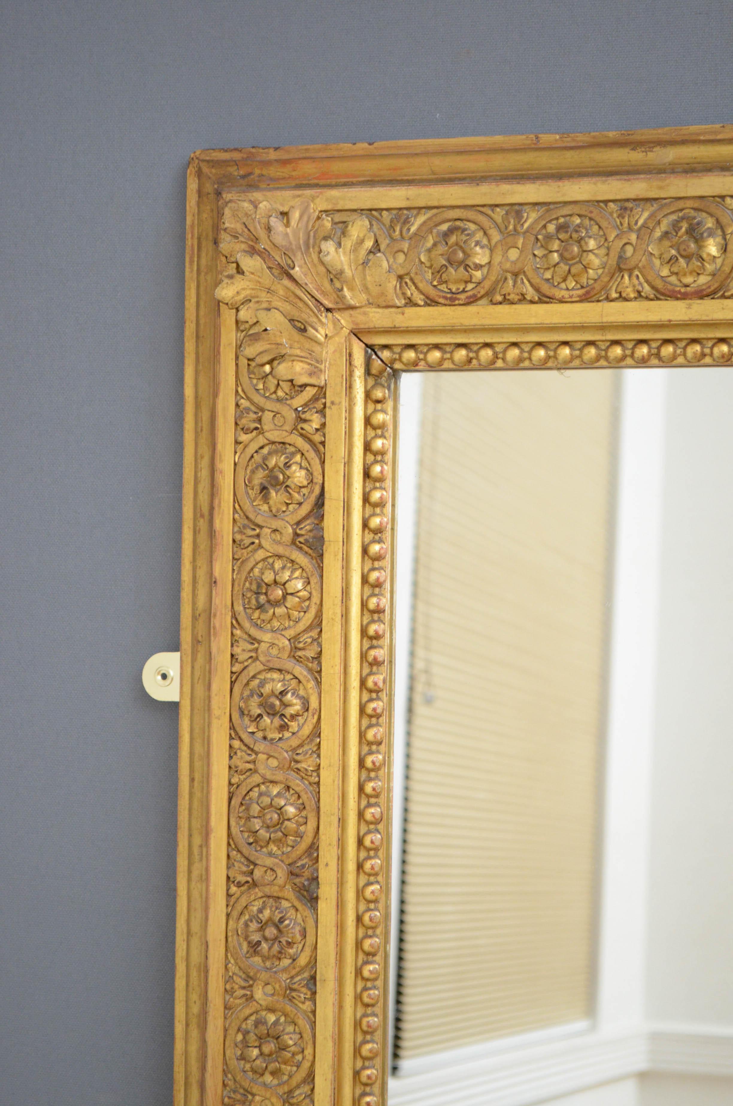 Late 19th Century Attractive 19th Century French Wall Mirror