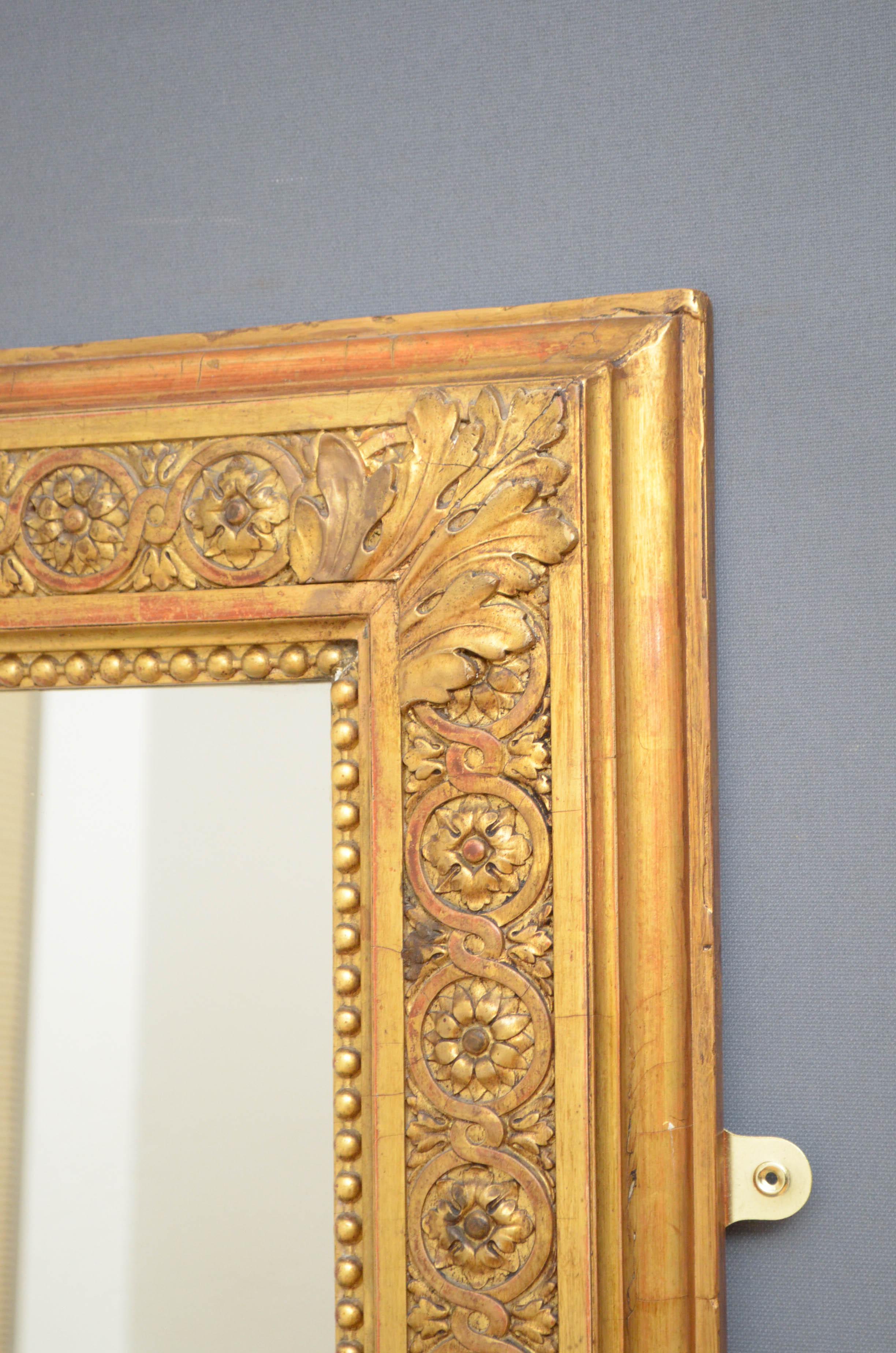 Attractive 19th Century French Wall Mirror 1